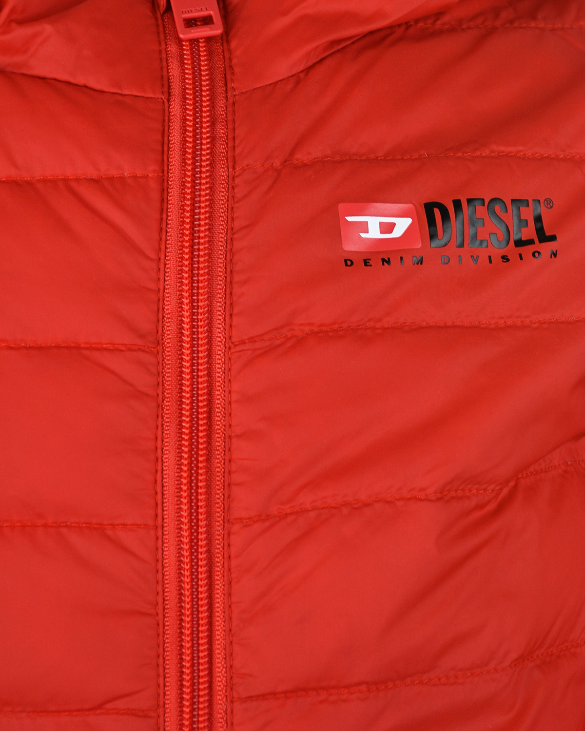 Красная стеганая куртка Diesel детская, размер 104, цвет красный - фото 3