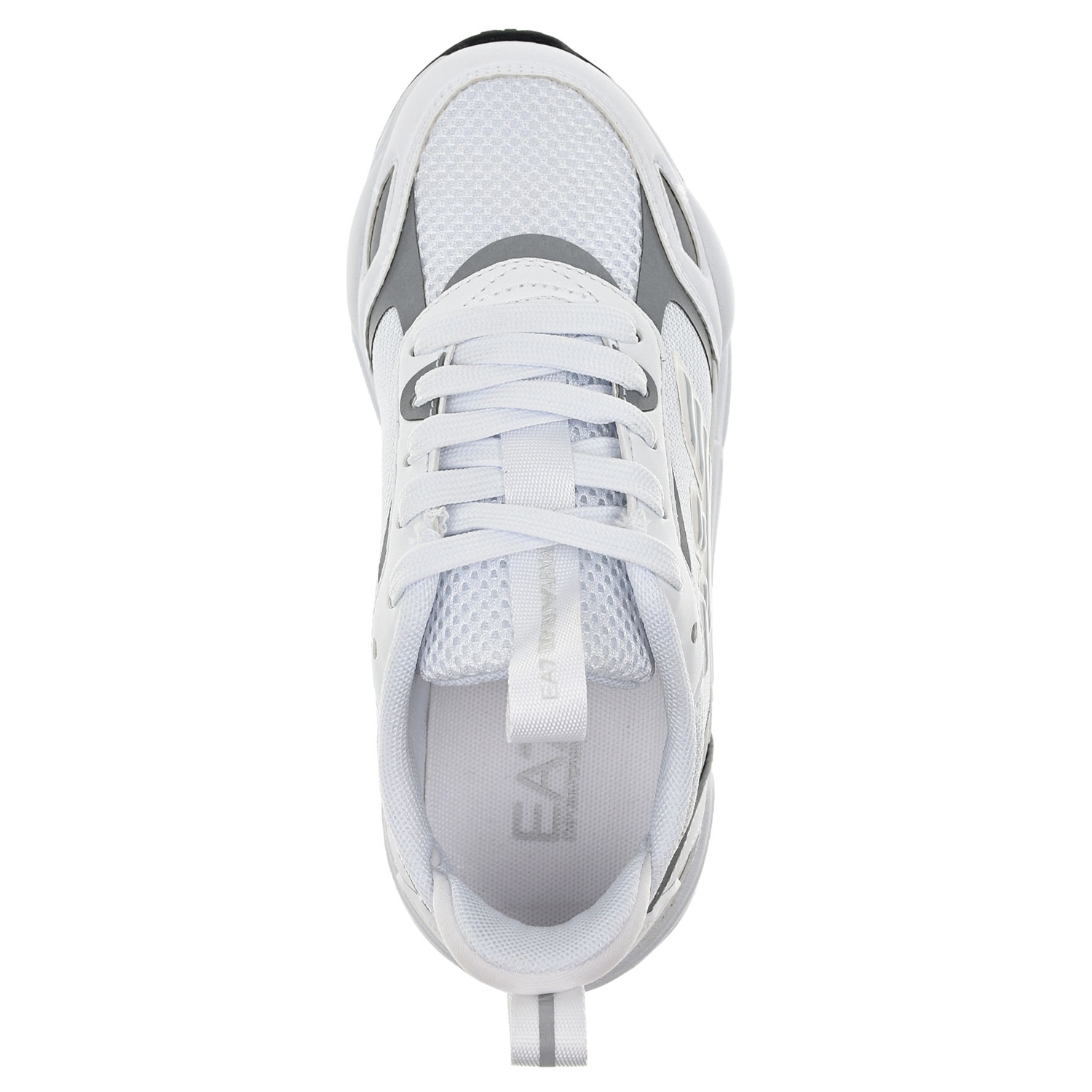 Белые кроссовки с серыми вставками Emporio Armani детские, размер 33, цвет белый - фото 4