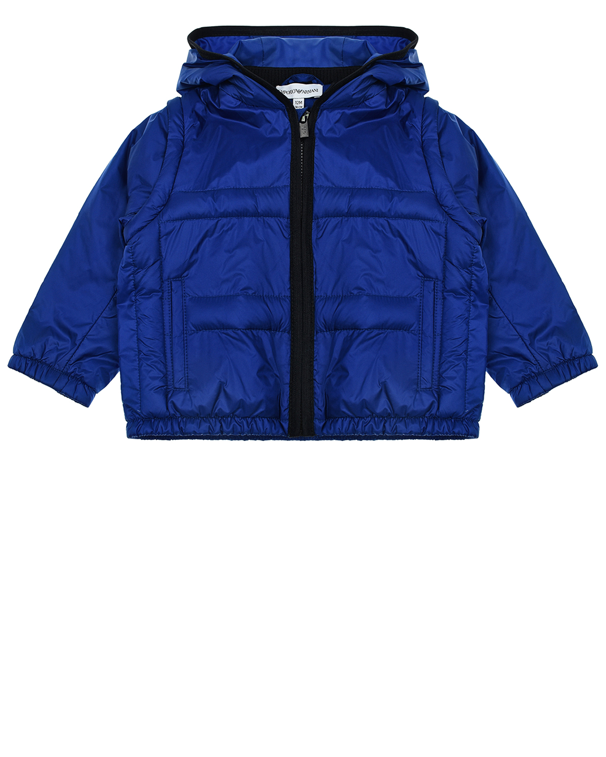 Синяя куртка-трансформер Emporio Armani детская, размер 80, цвет синий - фото 1