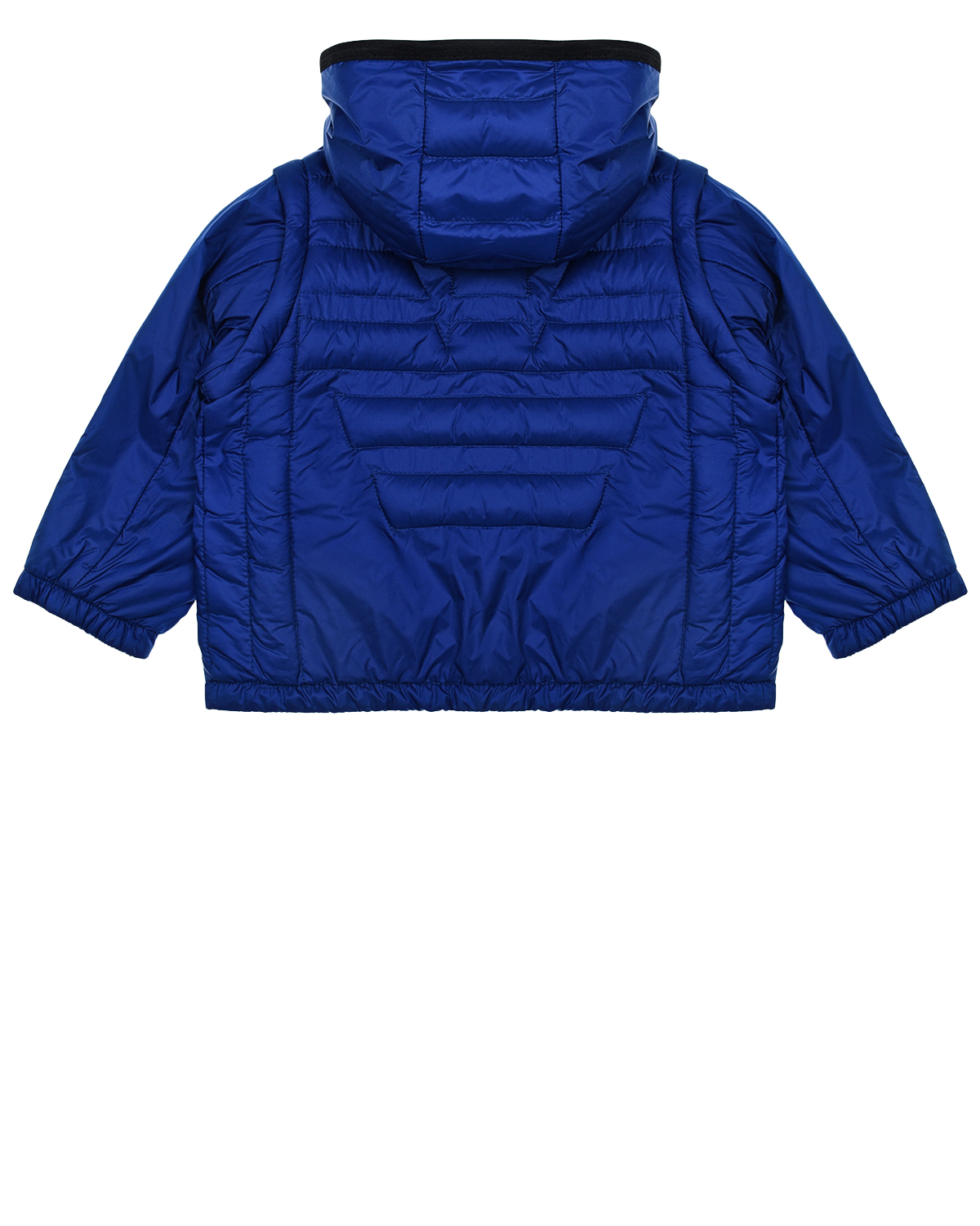 Синяя куртка-трансформер Emporio Armani детская, размер 80, цвет синий - фото 2