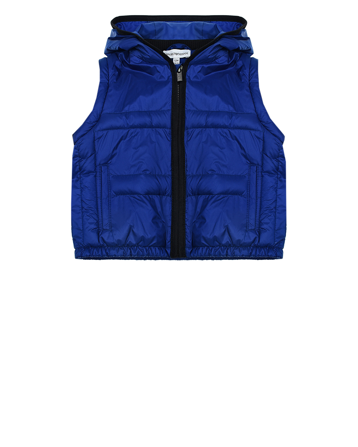 Синяя куртка-трансформер Emporio Armani детская, размер 80, цвет синий - фото 3