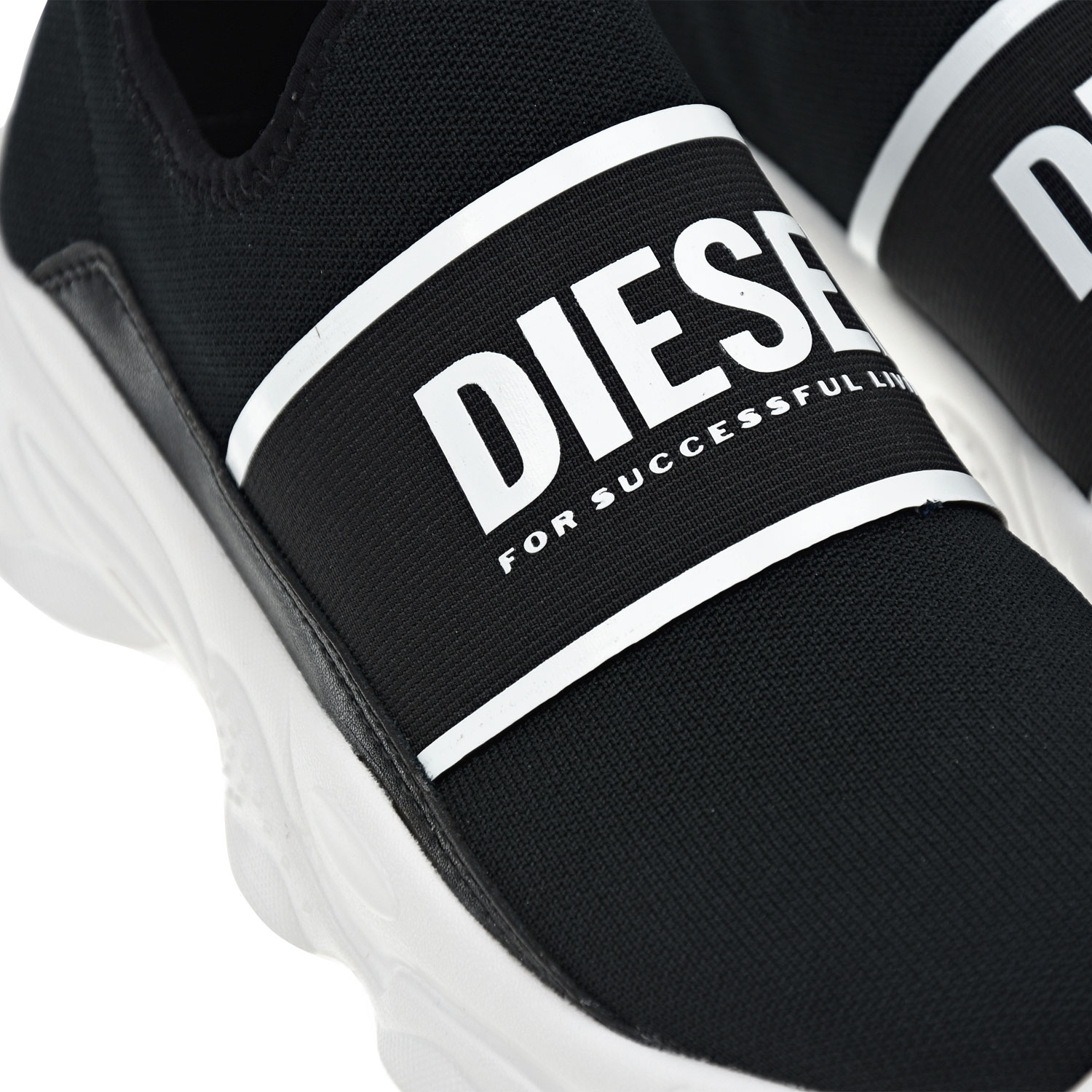 Черные кроссовки-носки Diesel детские, размер 32, цвет черный - фото 6