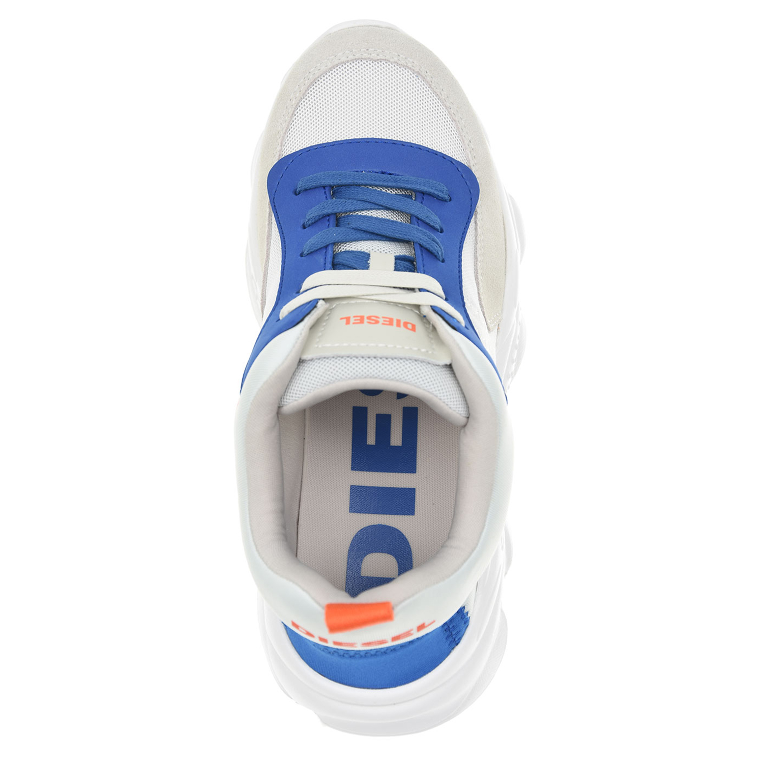 Белые кроссовки с контрастной шнуровкой Diesel детские, размер 32, цвет белый - фото 4