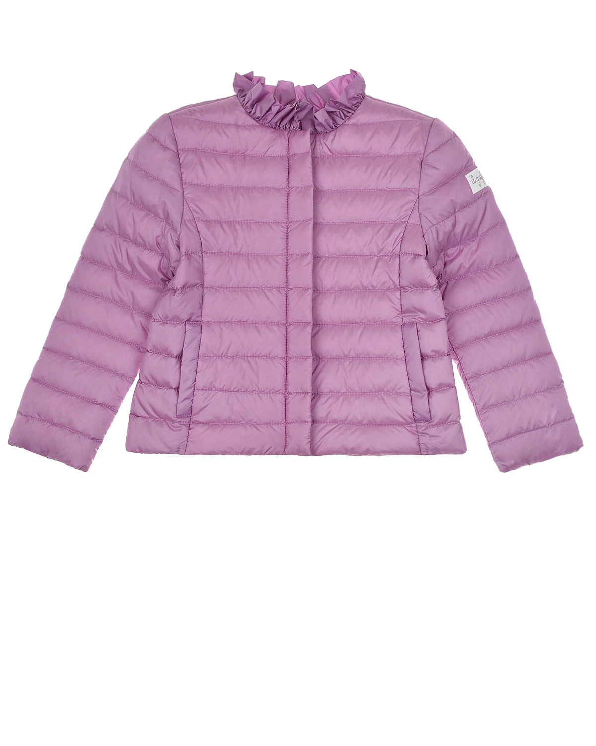 Сиреневая куртка с рюшей IL Gufo детская, размер 104, цвет сиреневый - фото 1