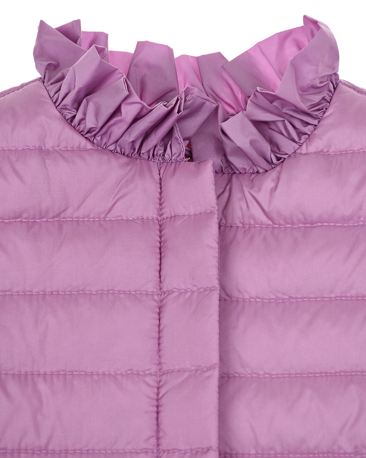 Сиреневая куртка с рюшей IL Gufo детская, размер 104, цвет сиреневый - фото 3