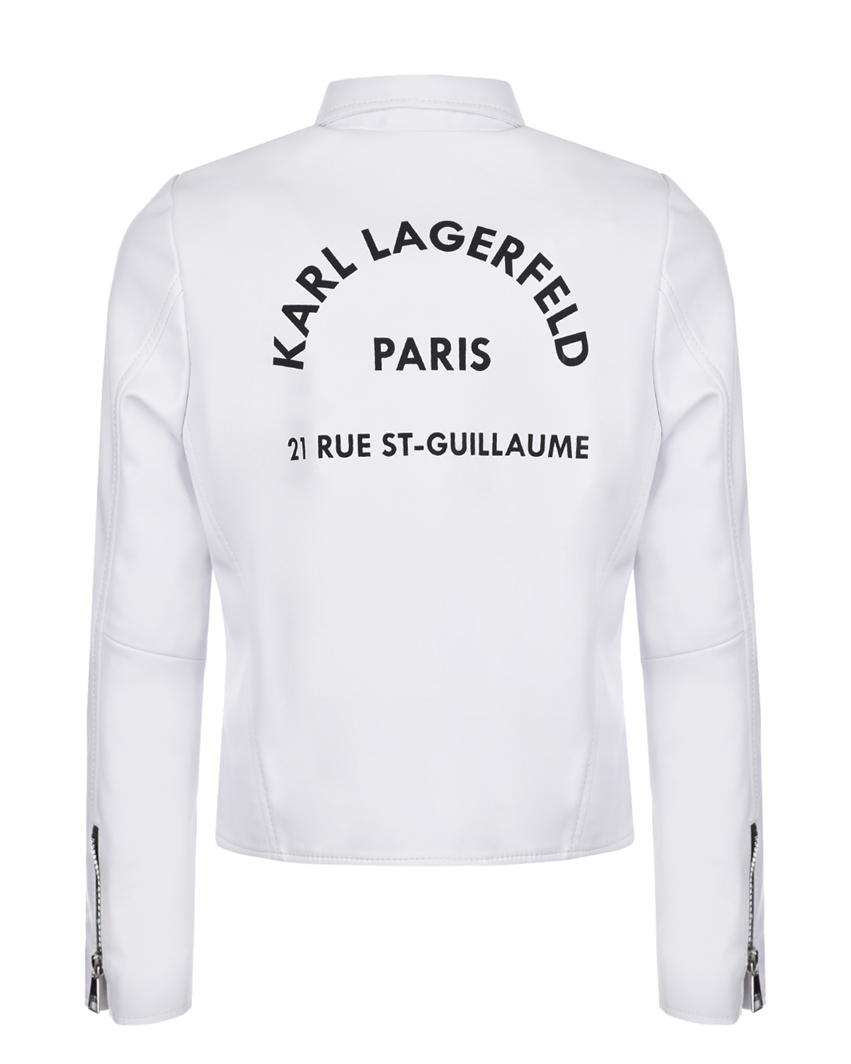 Белая куртка с логотипом Karl Lagerfeld kids детская, размер 140, цвет белый - фото 3