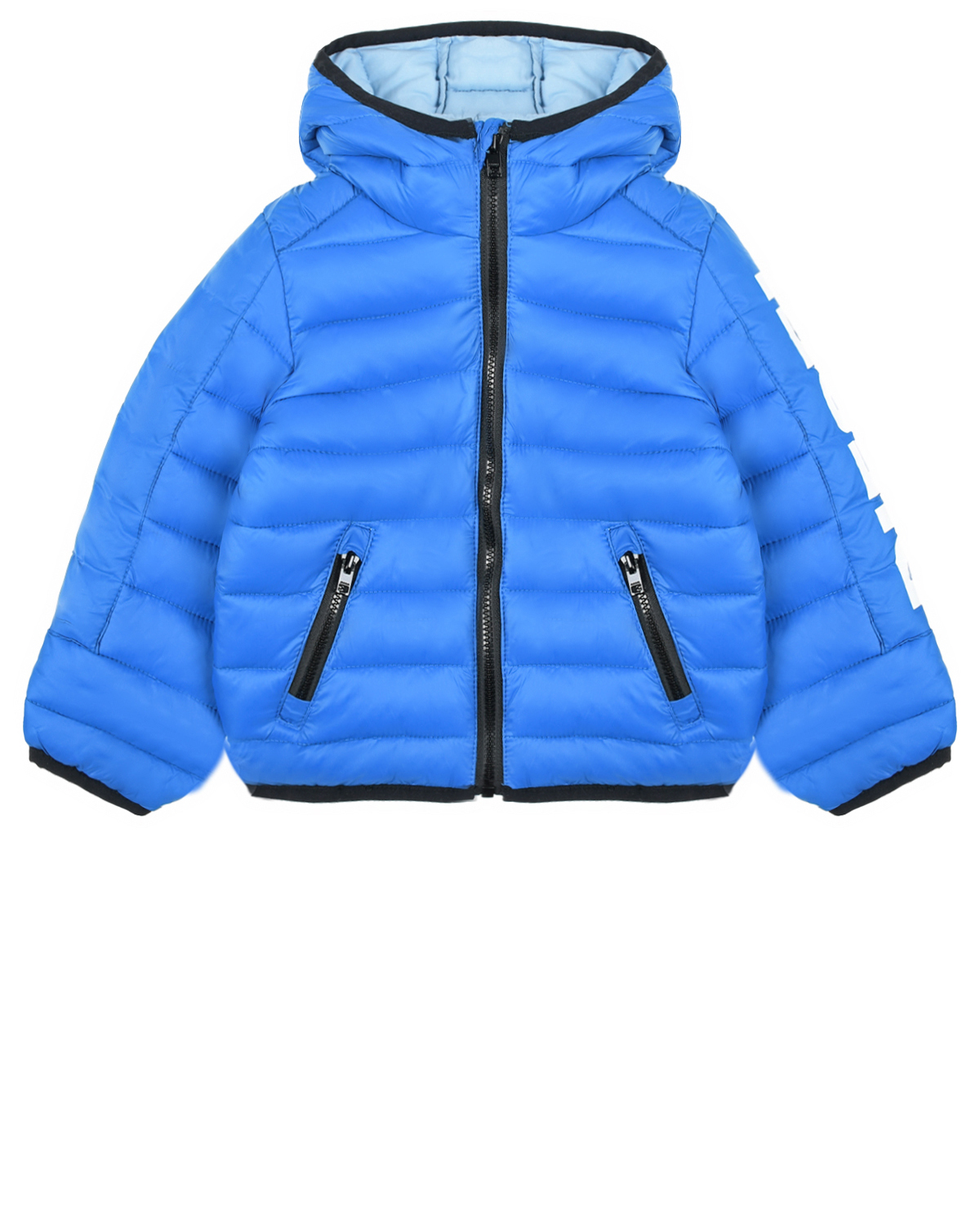 Синяя стеганая куртка Diesel темно синяя шапка с отделкой в полоску catya детское