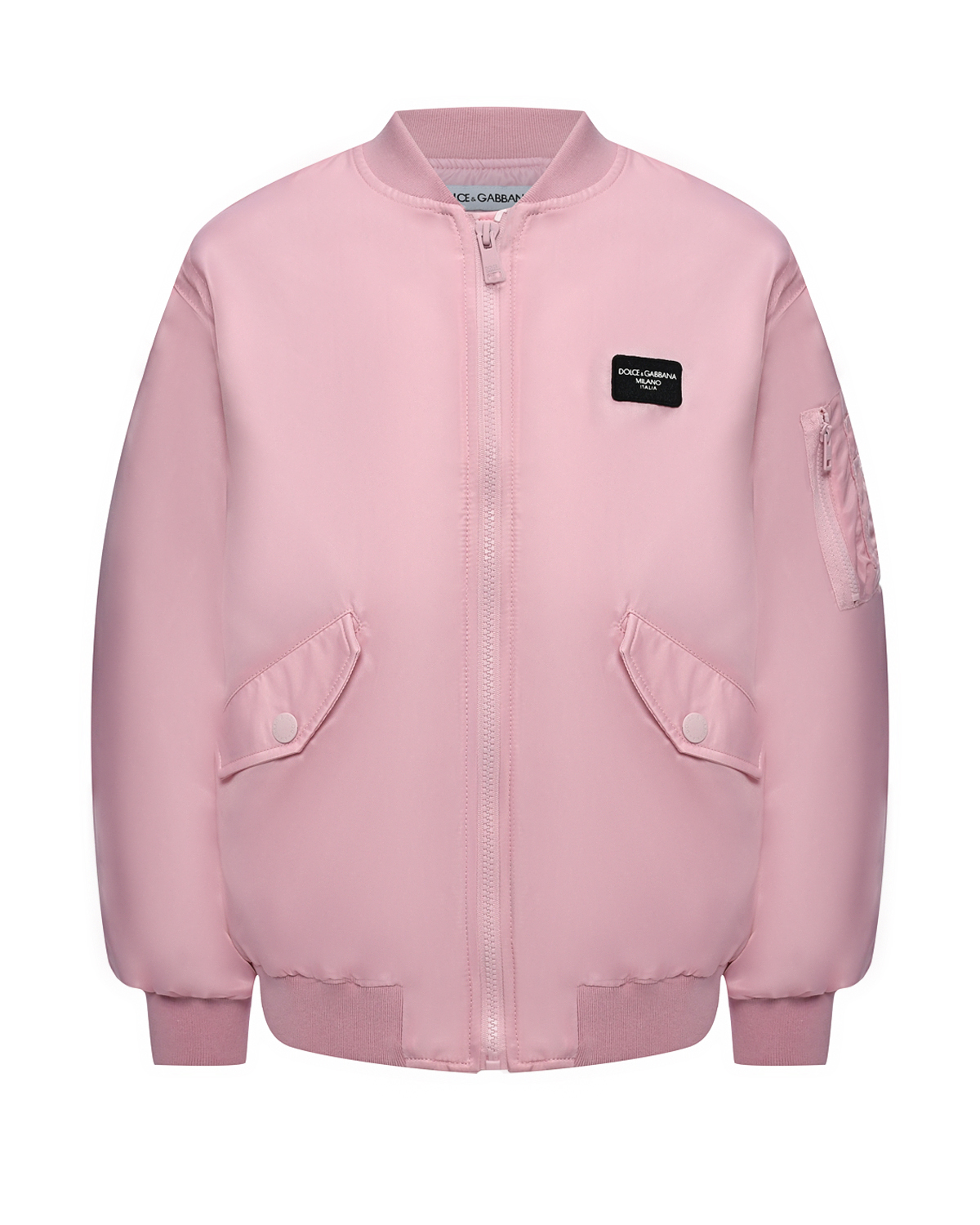 Куртка-бомбер, розовая Dolce&Gabbana, размер 140, цвет розовый - фото 1