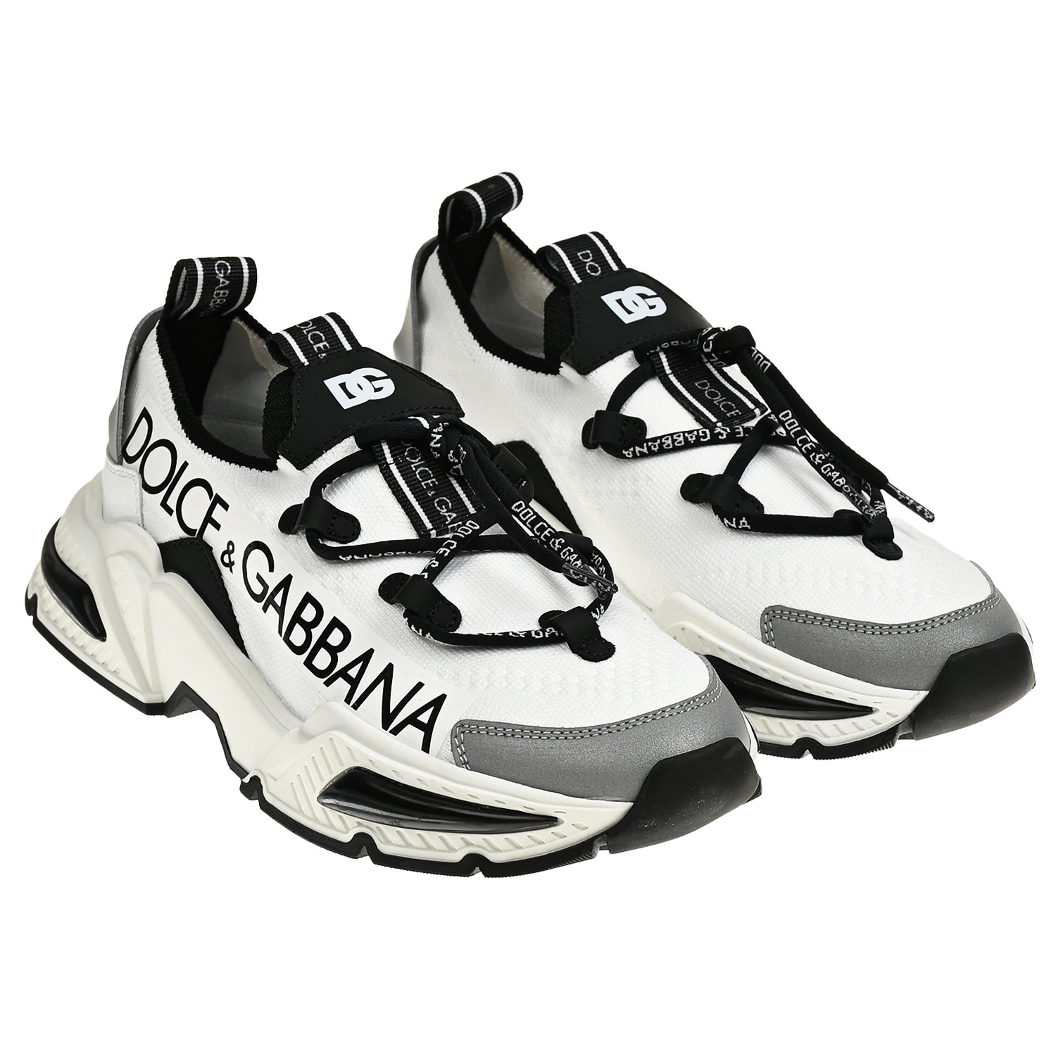 Кроссовки с шнурками-затяжками Dolce&Gabbana