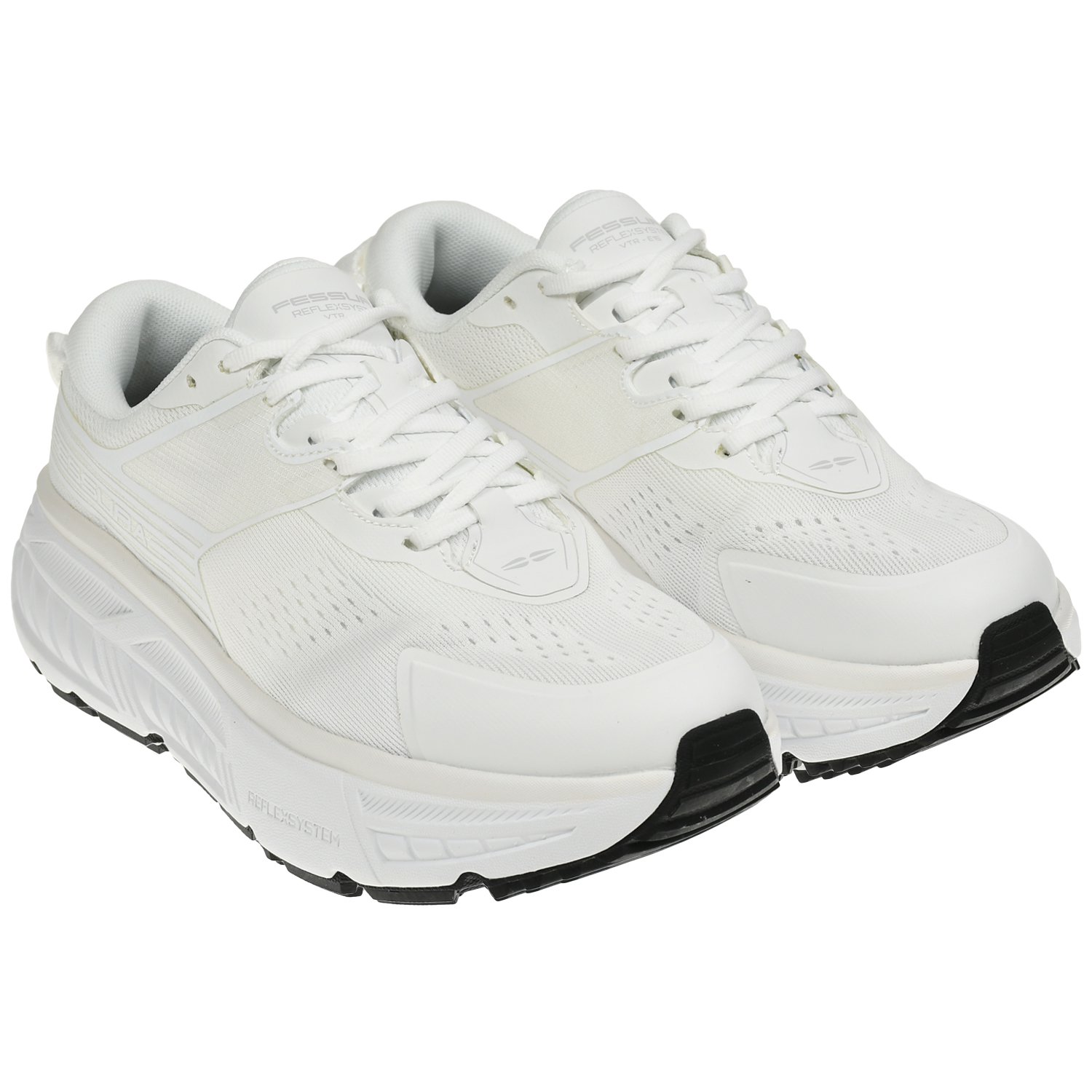 Кроссовки со шнуровкой на резинке, белые Fessura, размер 37, цвет нет цвета - фото 1