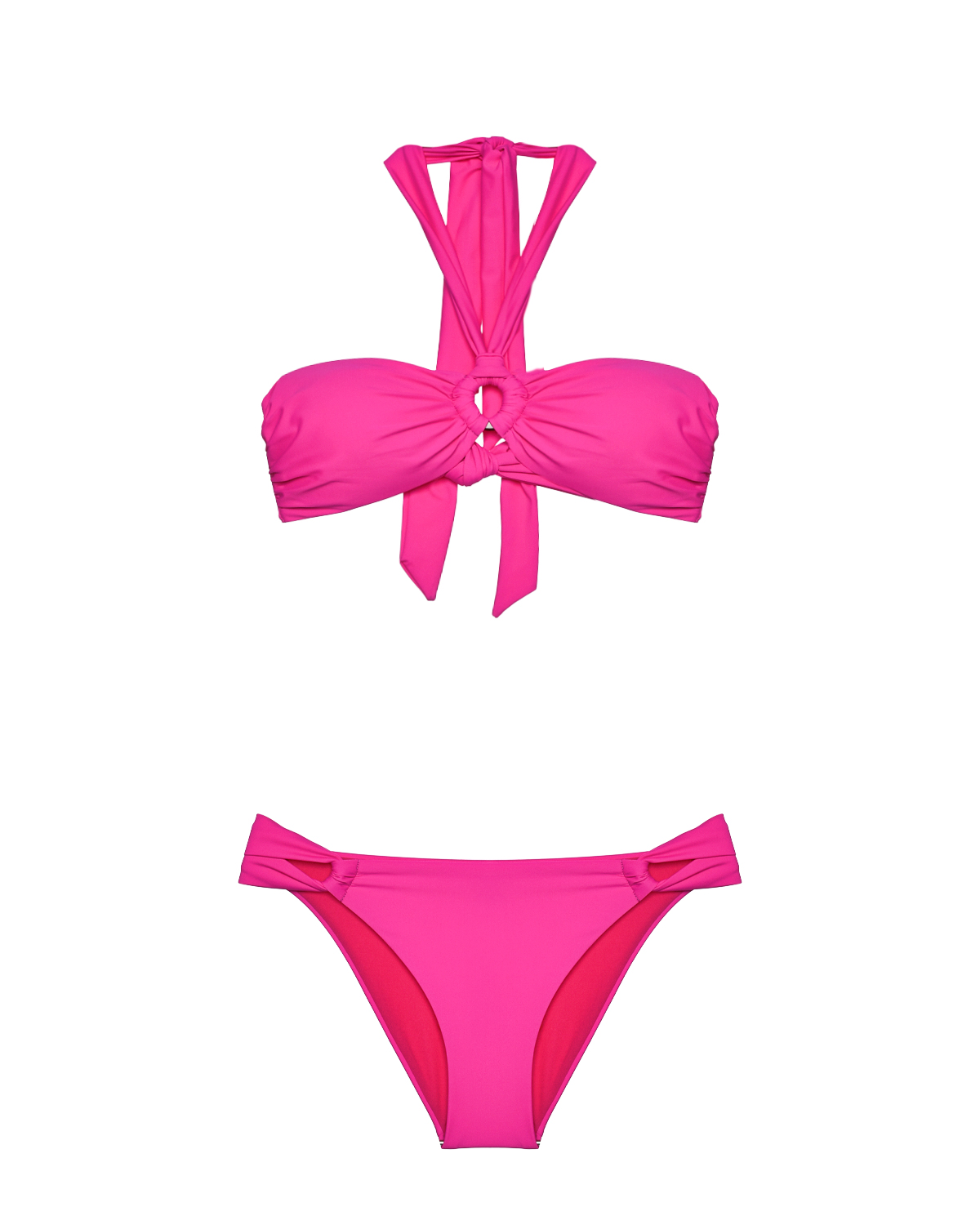 Купальник бра-бандо+бикини, розовый NATAYAKIM, размер 40, цвет нет цвета