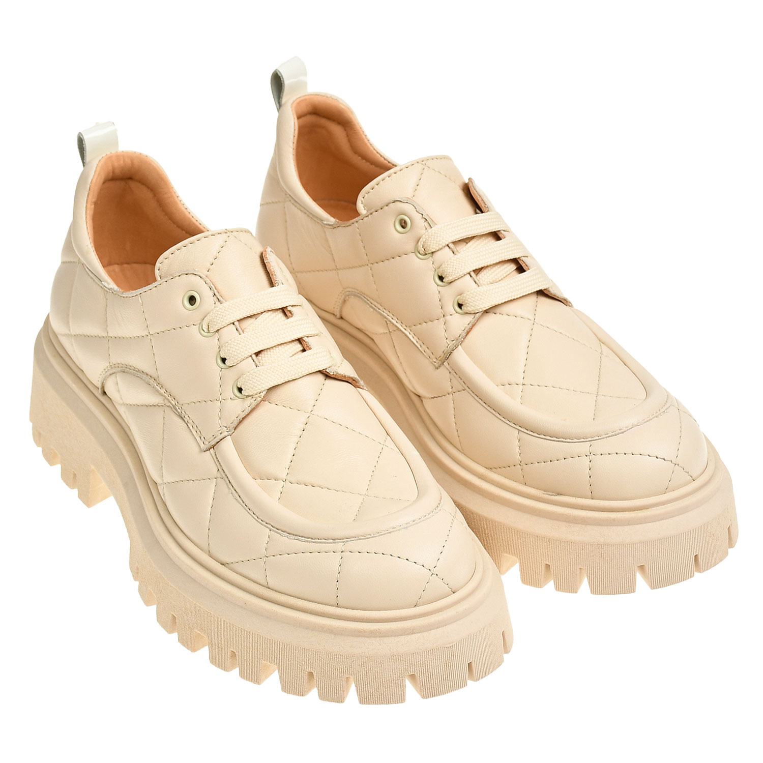 Стеганые ботинки кремового цвета Rondinella, размер 34