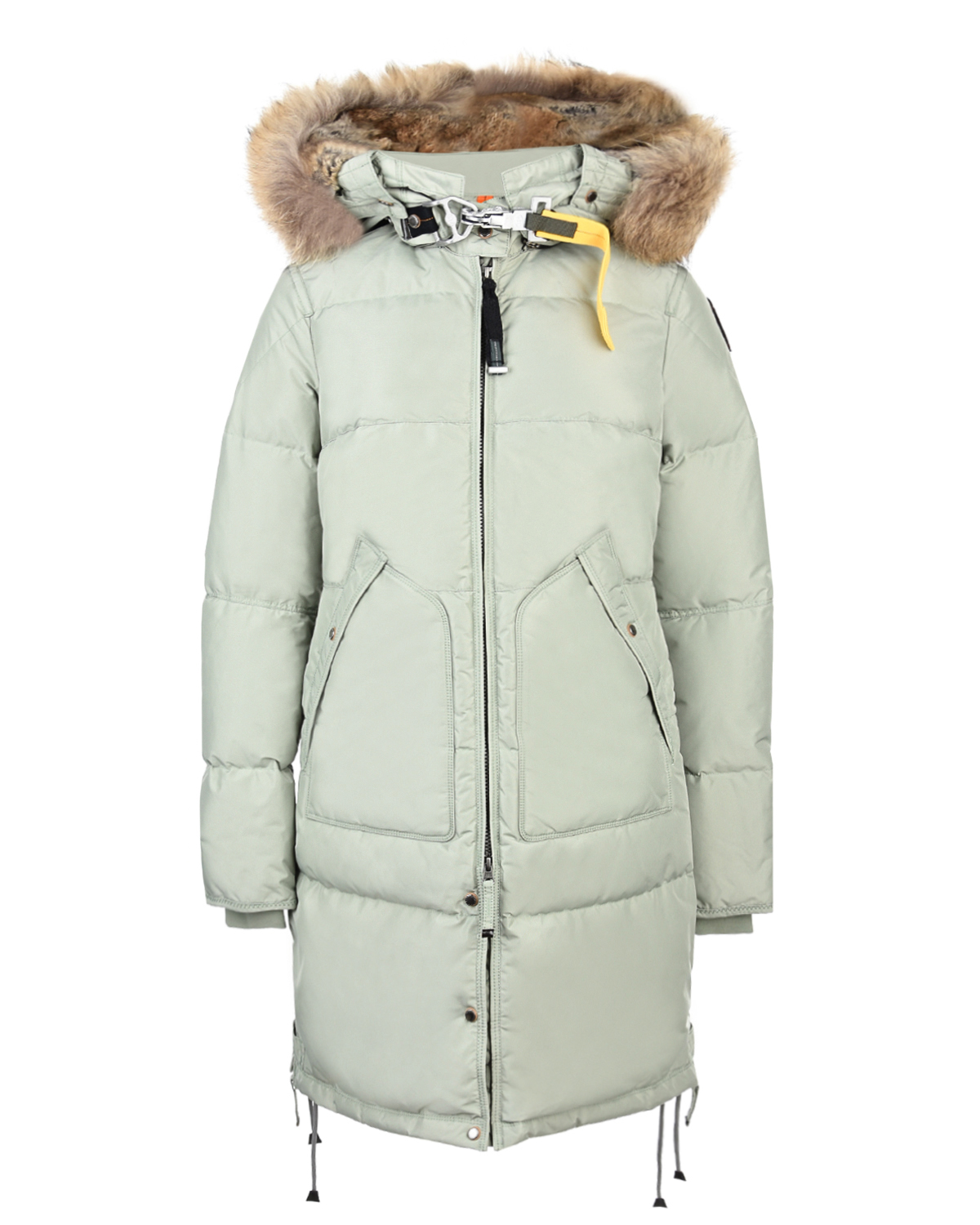 Пальто Long Bear с отделкой из меха енота Parajumpers, размер 40, цвет нет цвета - фото 1