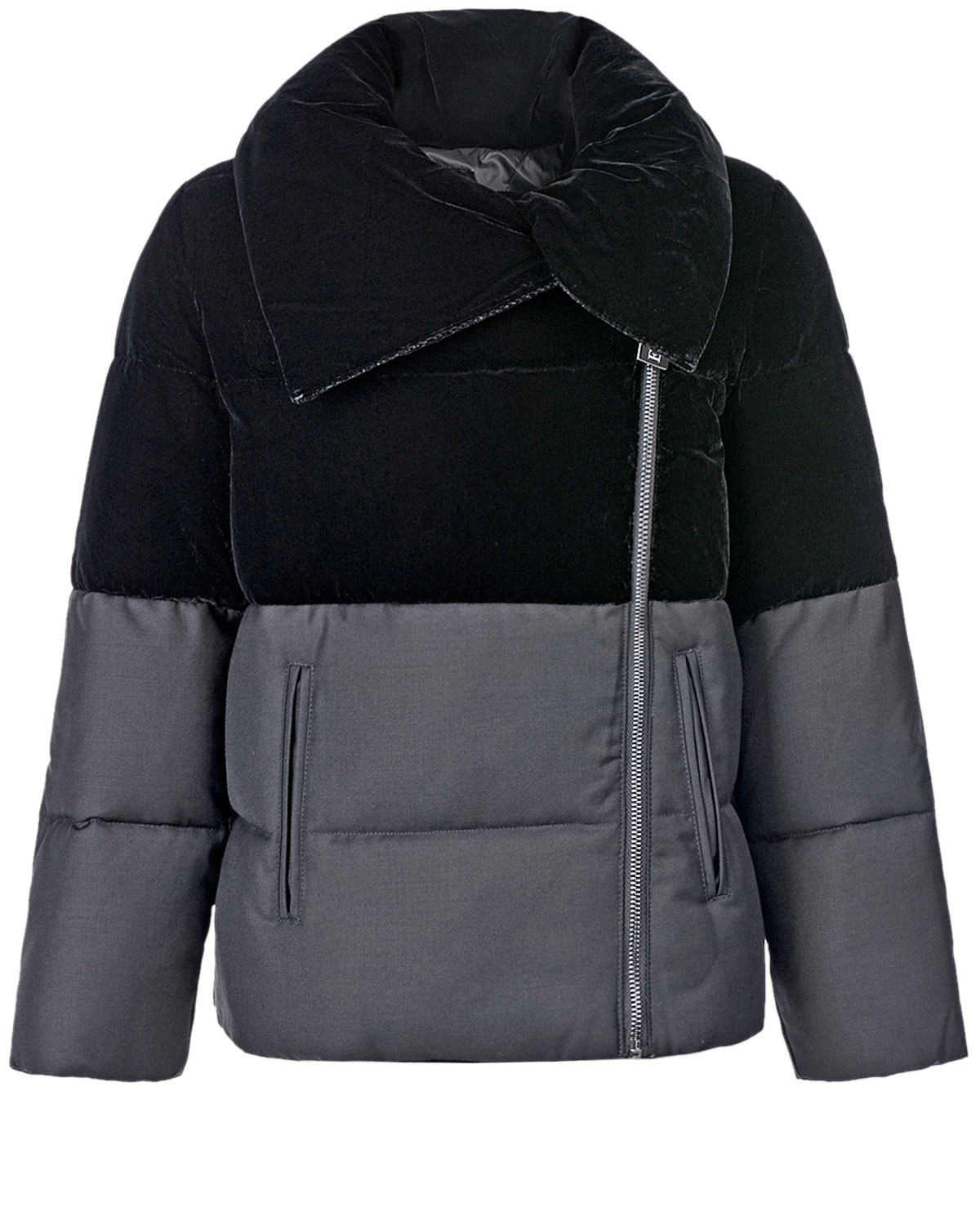 Стеганая куртка с бархатной вставкой Emporio Armani детская - фото 1