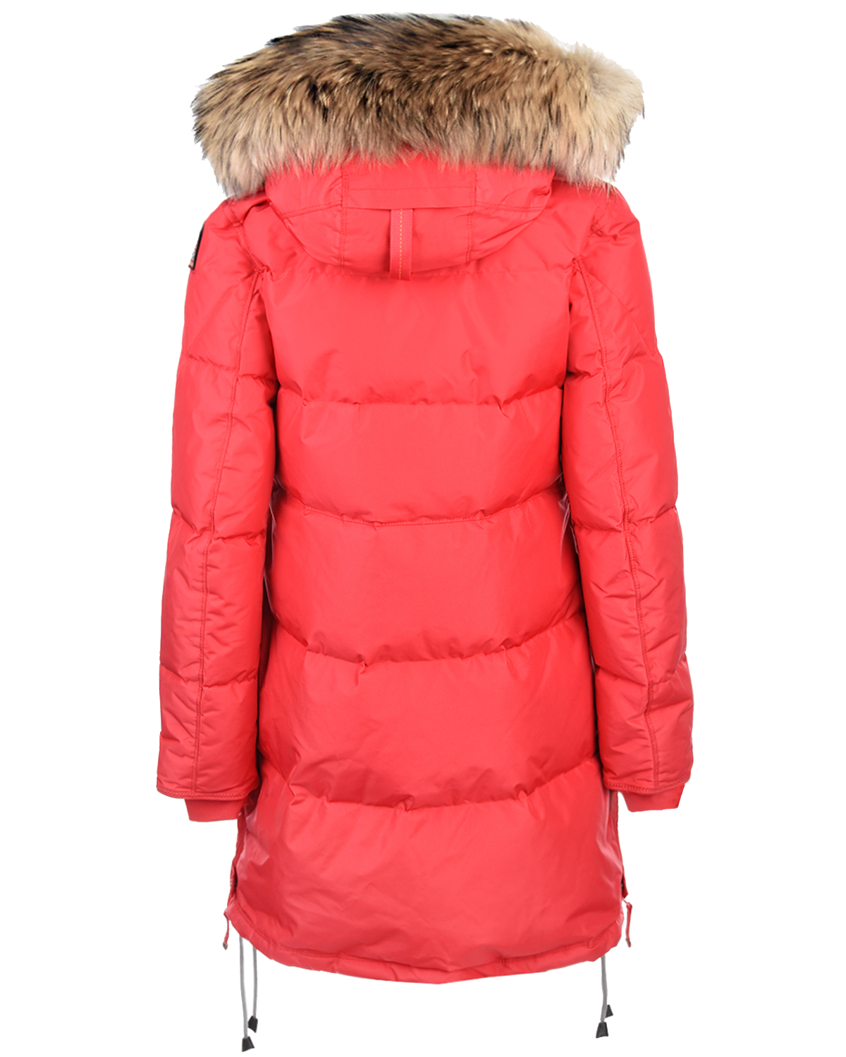 Красное пальто Long Bear с отделкой из меха енота Parajumpers, размер 42, цвет красный - фото 3