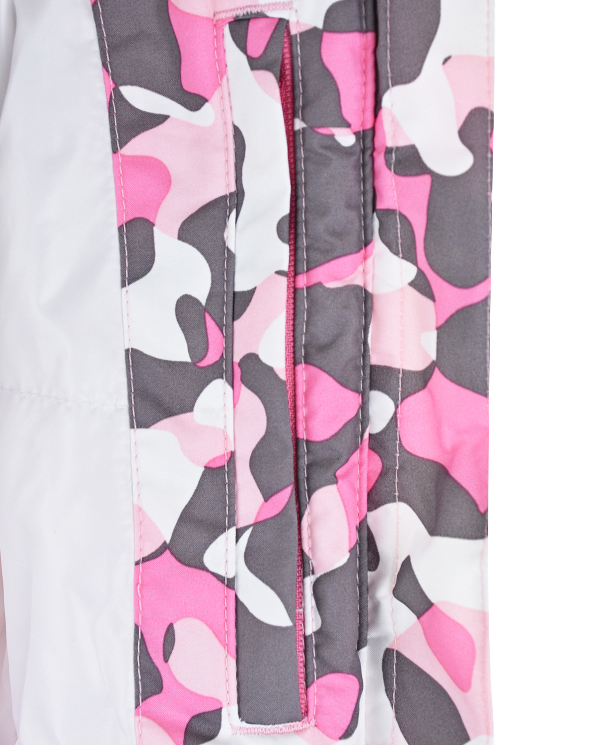 Розовая камуфляжная куртка с отделкой из эко-меха Poivre Blanc детская - фото 8