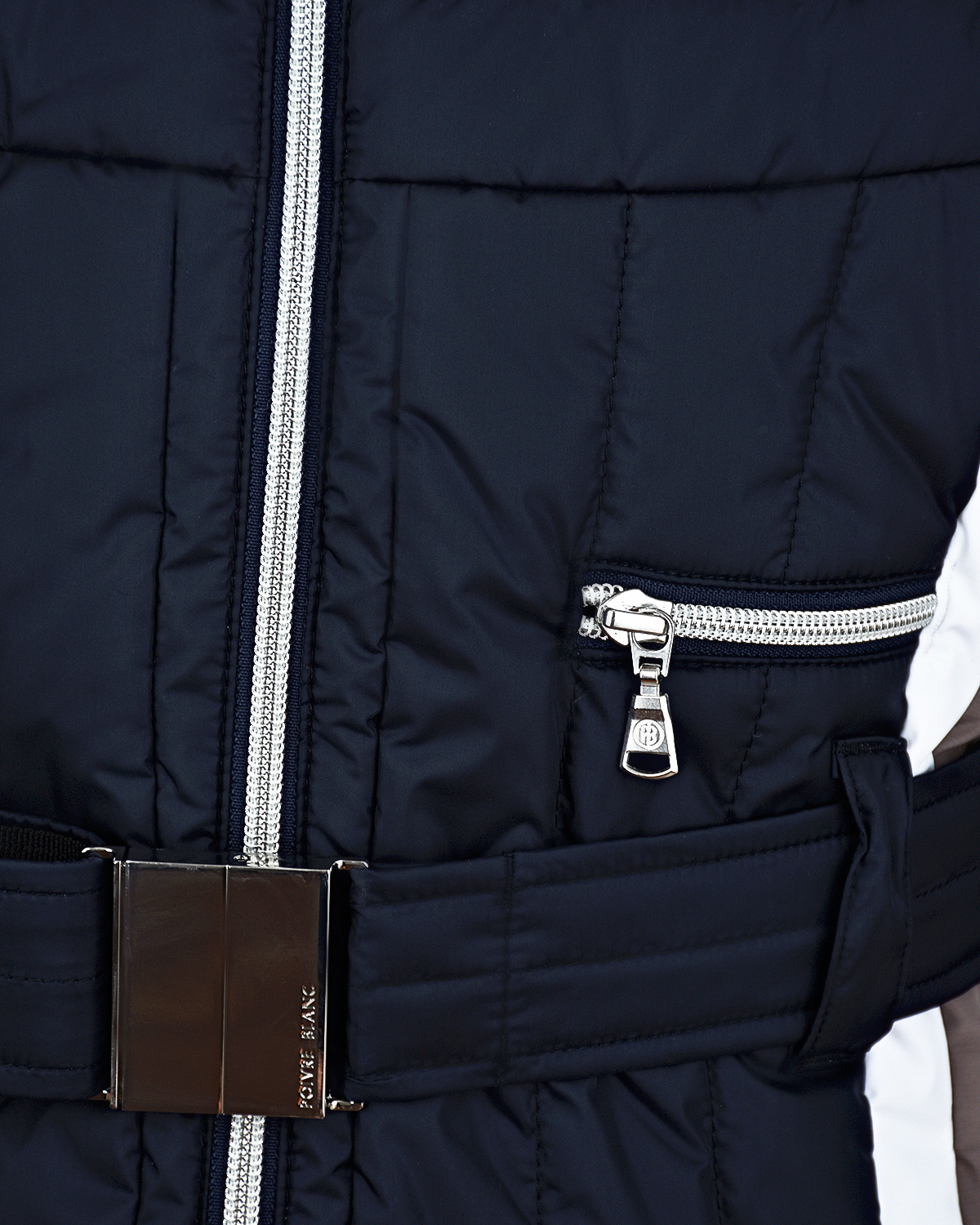 Стеганая куртка в стиле color block Poivre Blanc, размер 164, цвет синий - фото 3