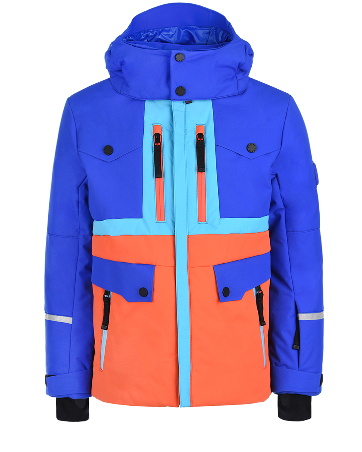 Лыжная куртка в стиле color block Poivre Blanc детская, размер 128, цвет синий - фото 1
