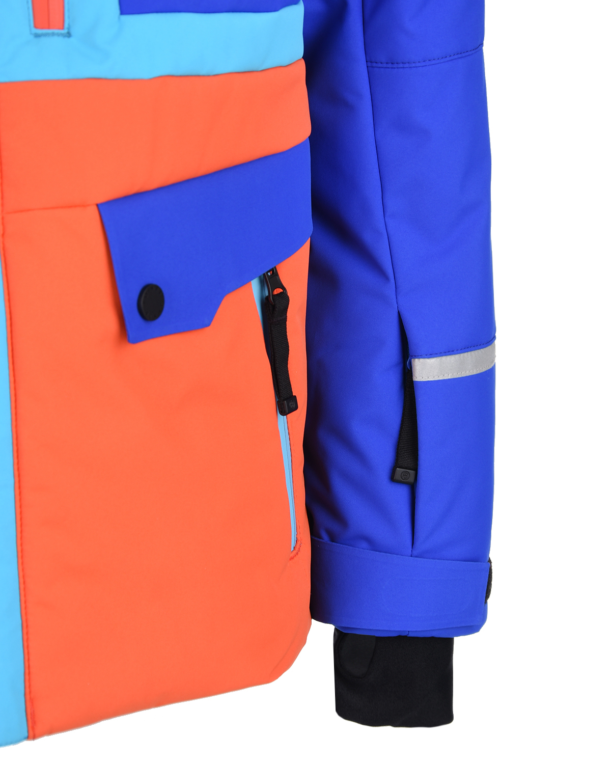 Лыжная куртка в стиле color block Poivre Blanc детская, размер 128, цвет синий - фото 4