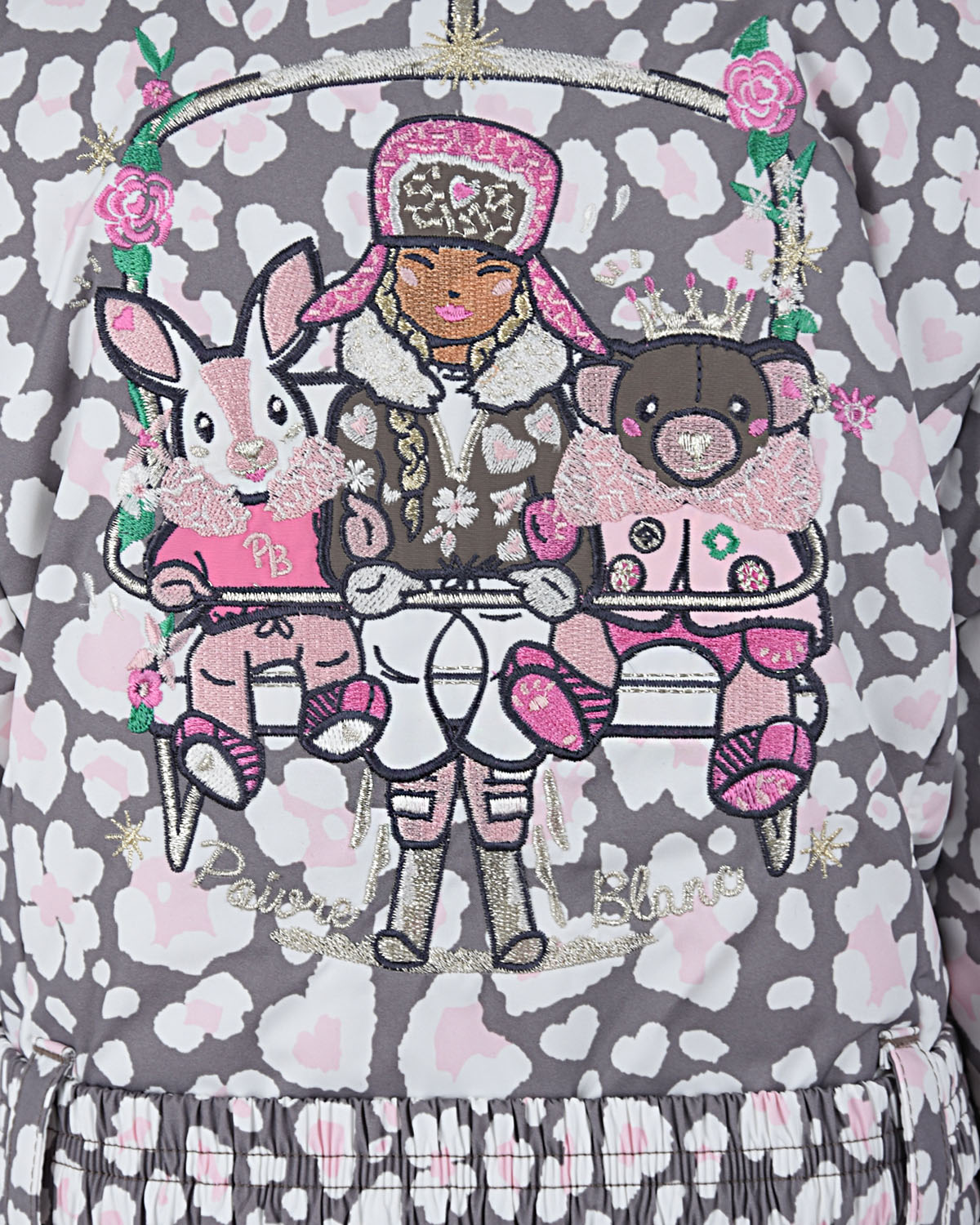 Комплект, куртка с вышивкой и розовый полукомбинезон Poivre Blanc детский - фото 10