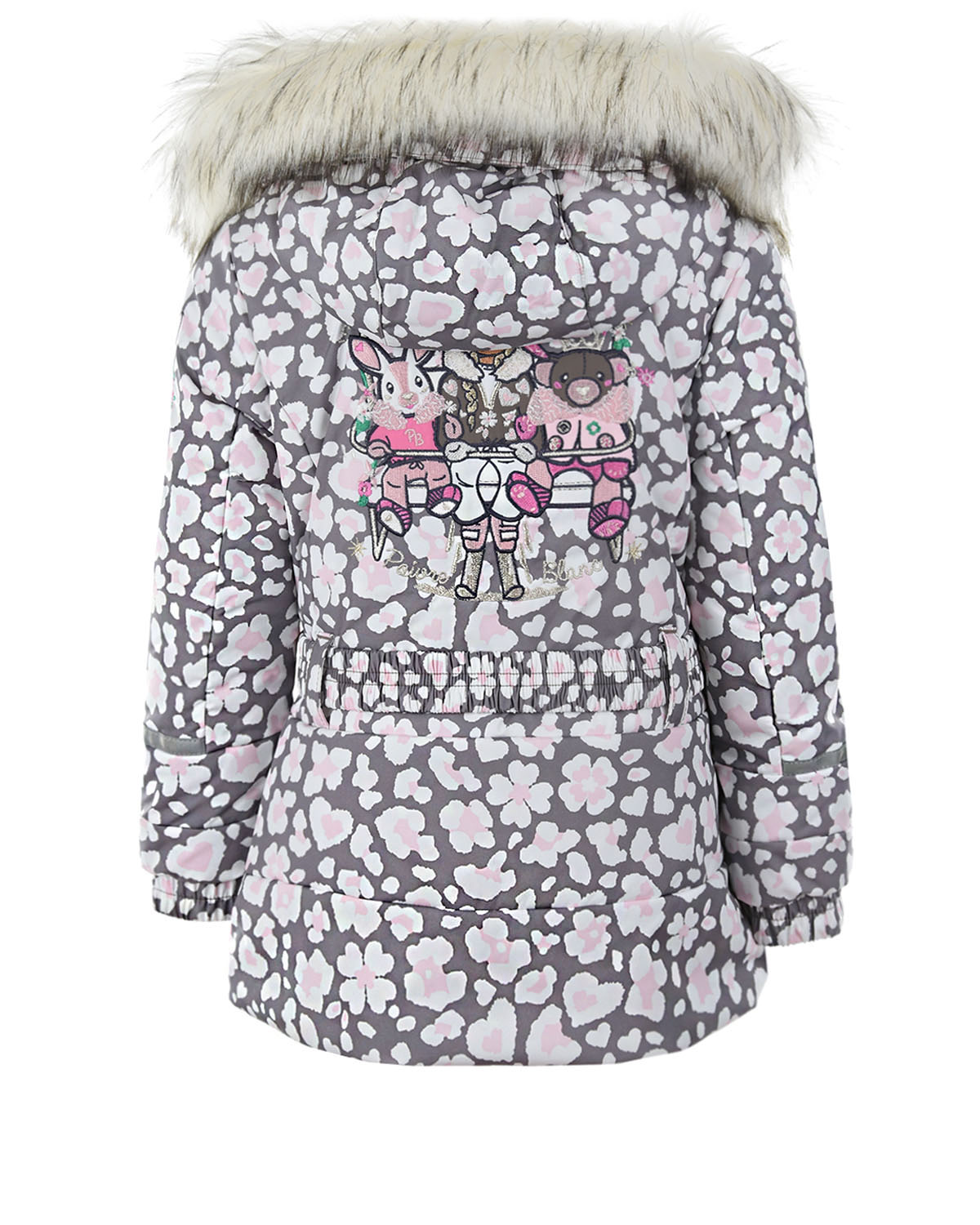 Комплект, куртка с вышивкой и розовый полукомбинезон Poivre Blanc детский - фото 3