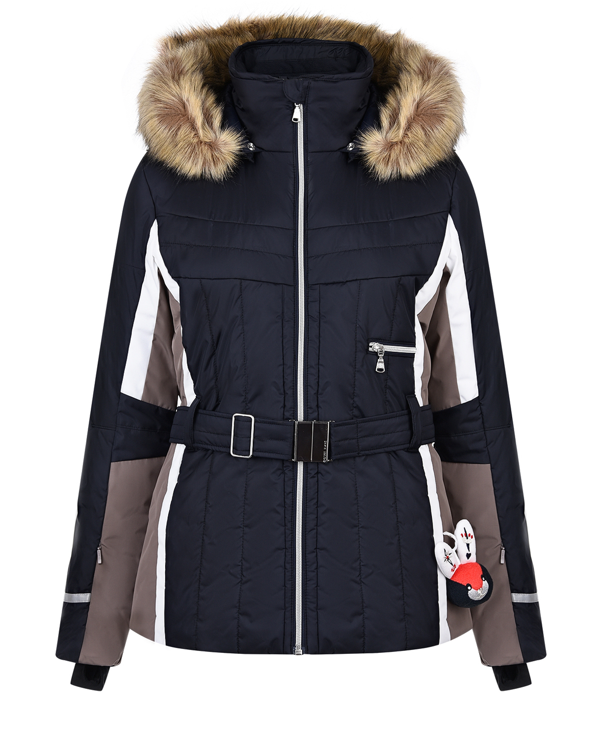 Стеганая куртка в стиле color block Poivre Blanc, размер 140, цвет синий - фото 1