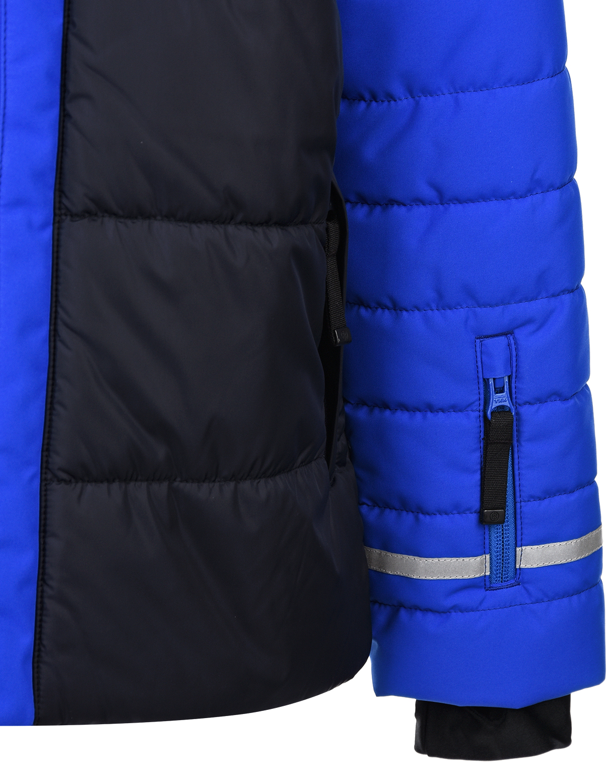 Синяя куртка с декором в полоску Poivre Blanc, размер 152, цвет синий - фото 3