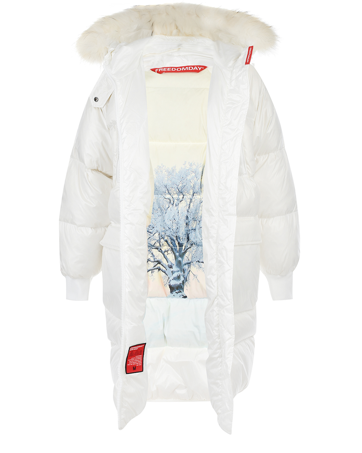 Белое пуховое пальто New Marmolada Freedomday, размер 44, цвет белый - фото 2