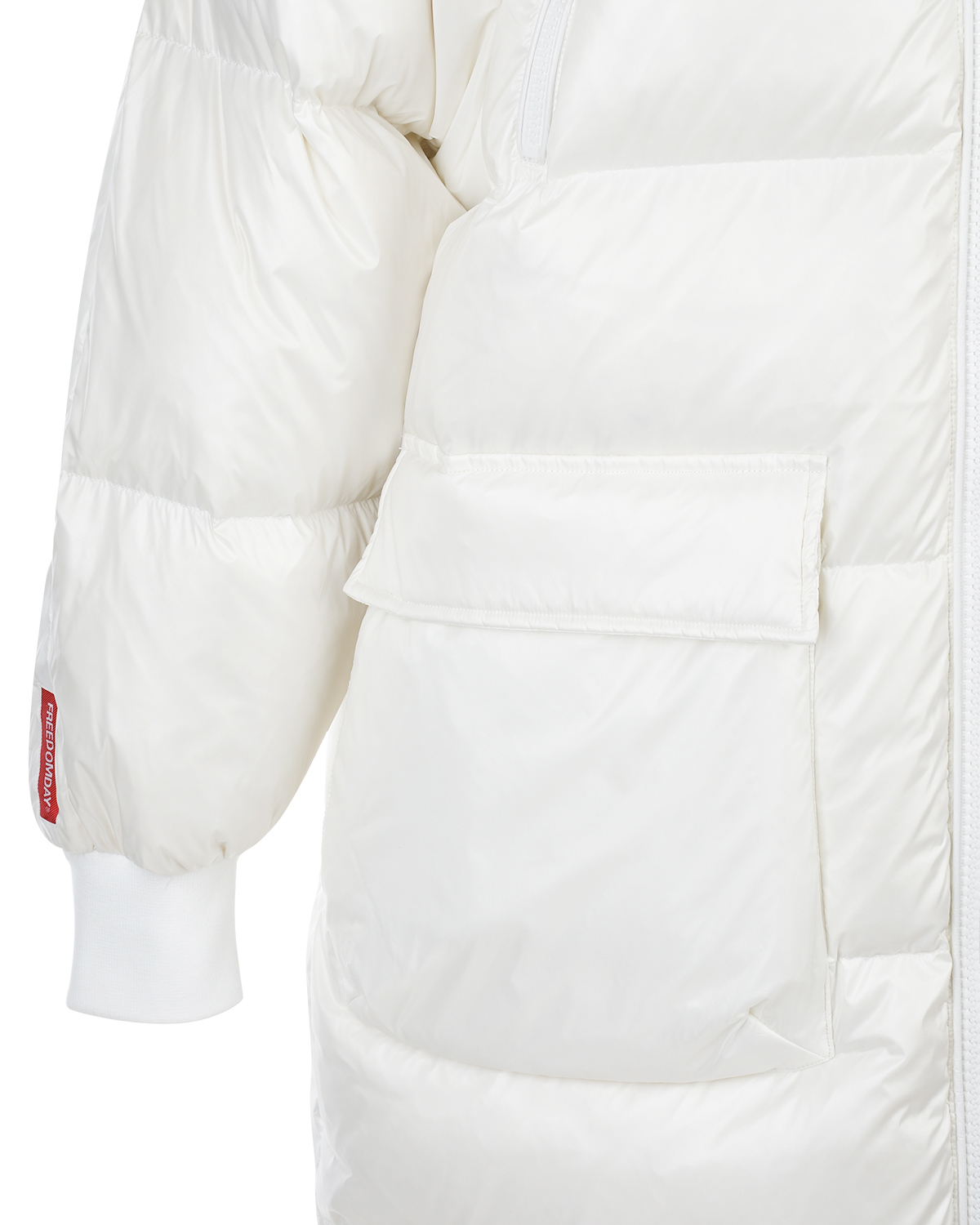 Белое пуховое пальто New Marmolada Freedomday, размер 44, цвет белый - фото 4