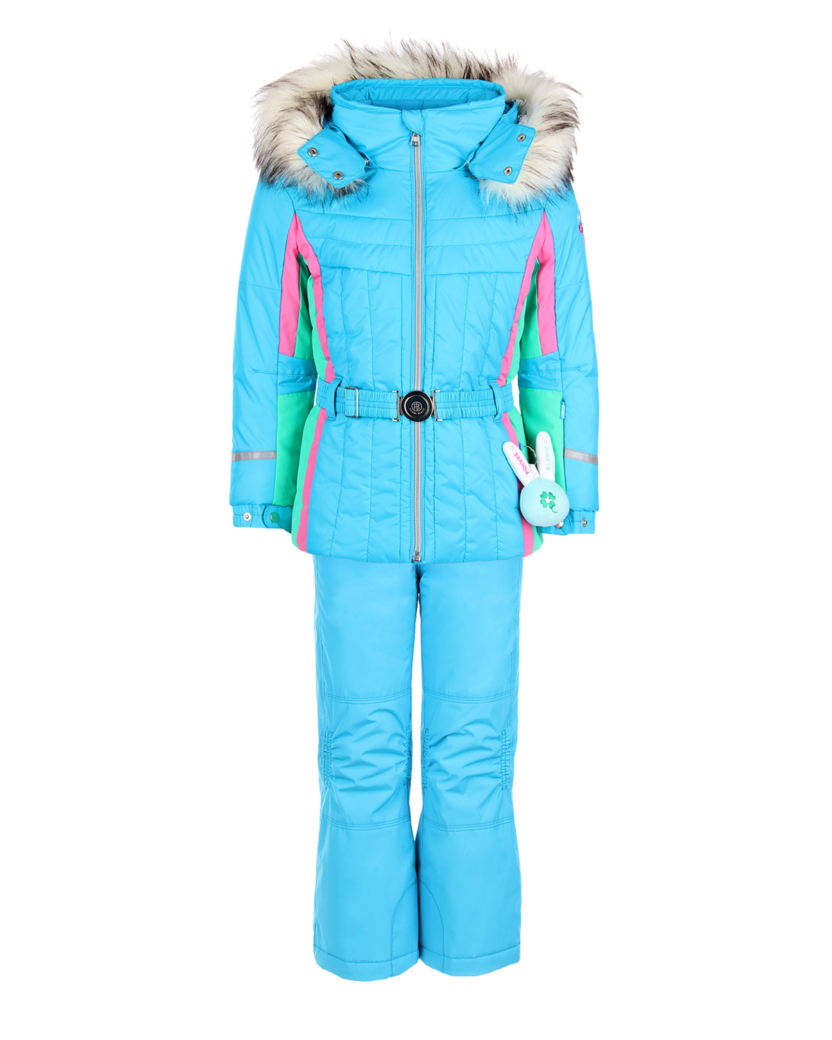 Комплект, куртка и полукомбиезон, голубой с вышивкой Poivre Blanc