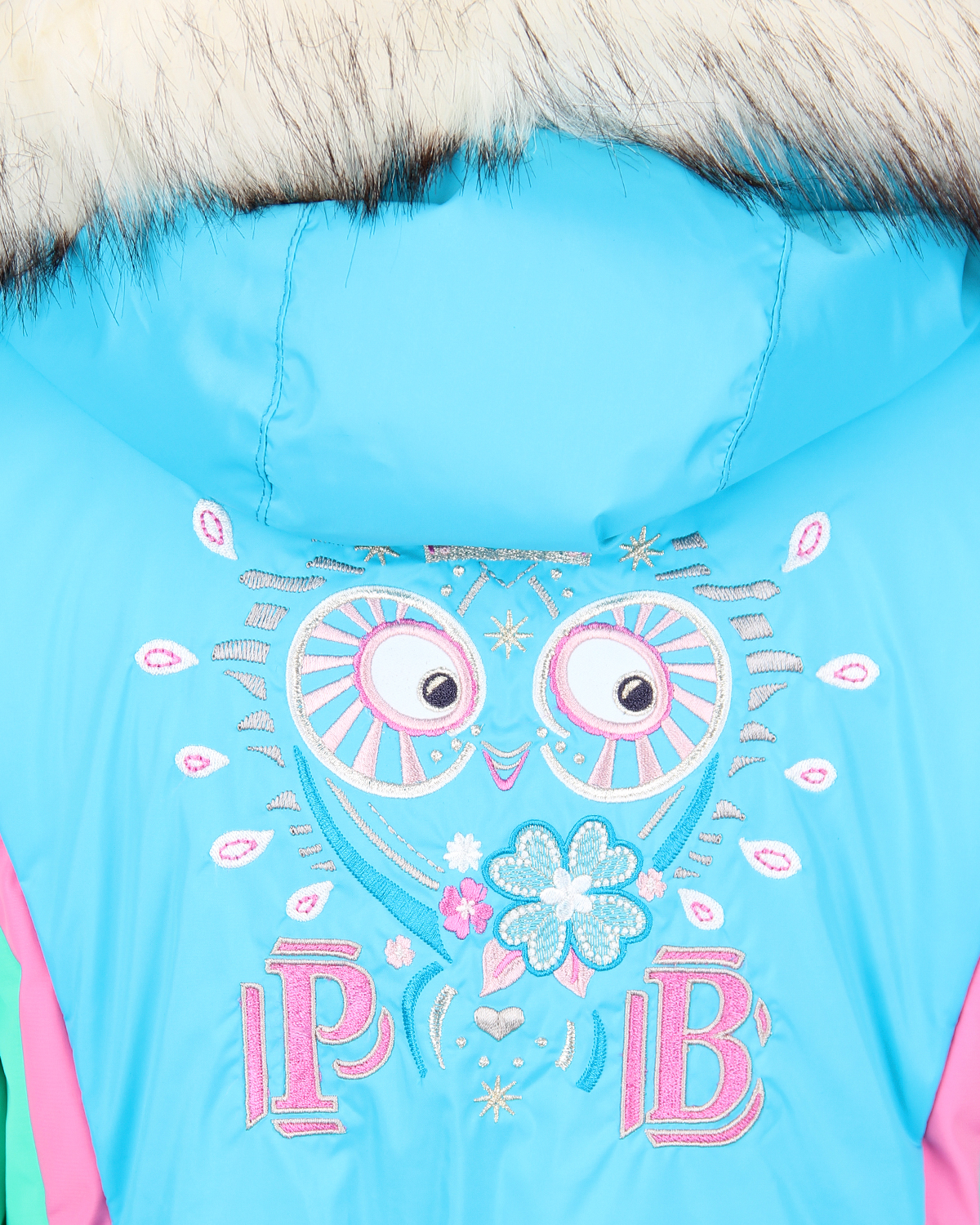 Комплект, куртка и полукомбиезон, голубой с вышивкой Poivre Blanc детский - фото 6