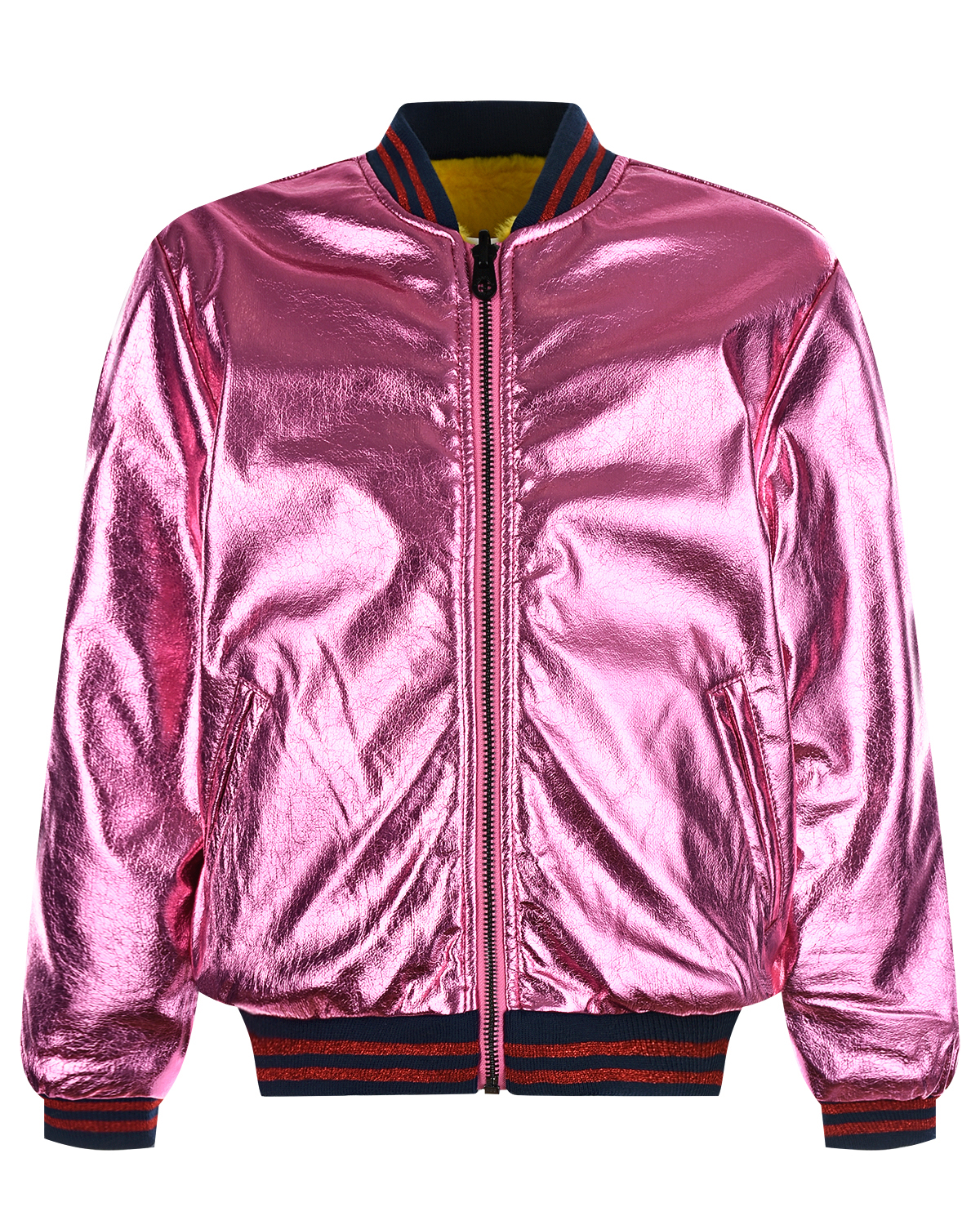 Двухстороняя куртка с эффектом металлик Little Marc Jacobs детская, размер 116, цвет розовый - фото 1