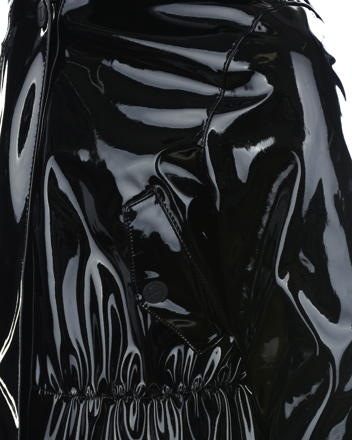 Черный лаковый плащ с капюшоном Dior детский, размер 104 - фото 5