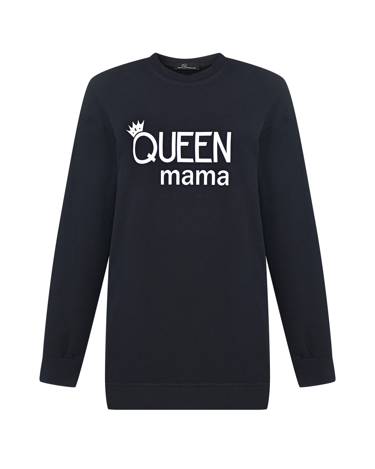 Черный свитшот с принтом Queen Mama Dan Maralex, размер 40 - фото 1