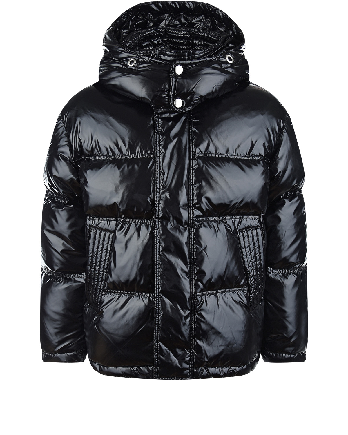 Черная стеганая куртка из нейлона Diesel детская, размер 128, цвет черный - фото 1