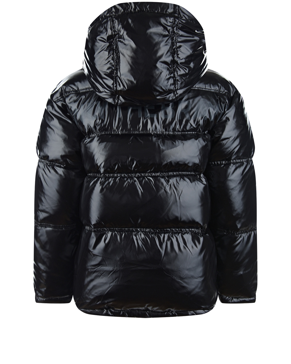 Черная стеганая куртка из нейлона Diesel детская, размер 128, цвет черный - фото 2