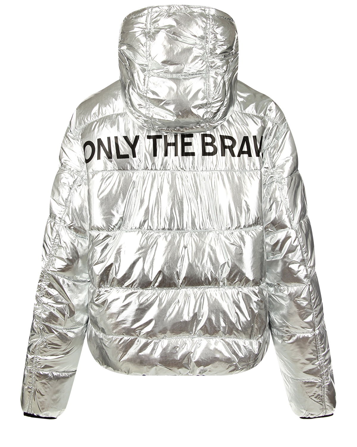 Стеганая серебристая куртка Diesel детская, размер 104, цвет нет цвета - фото 2