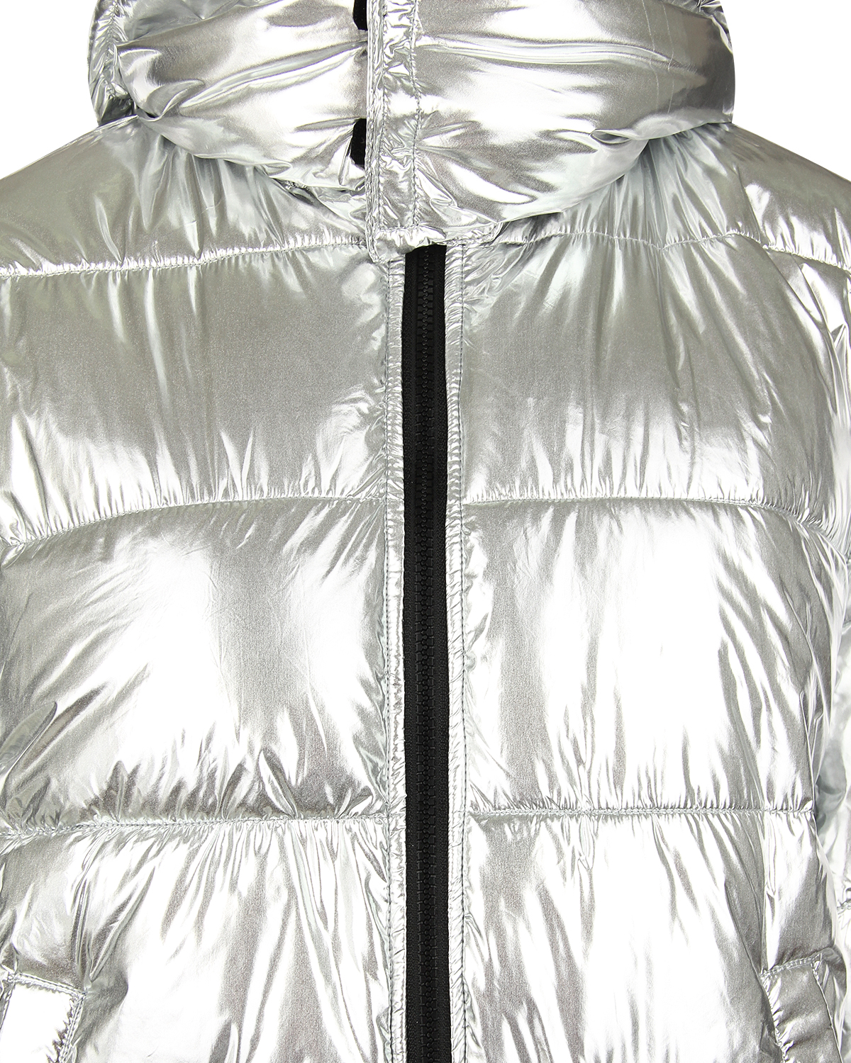 Стеганая серебристая куртка Diesel детская, размер 104, цвет нет цвета - фото 3