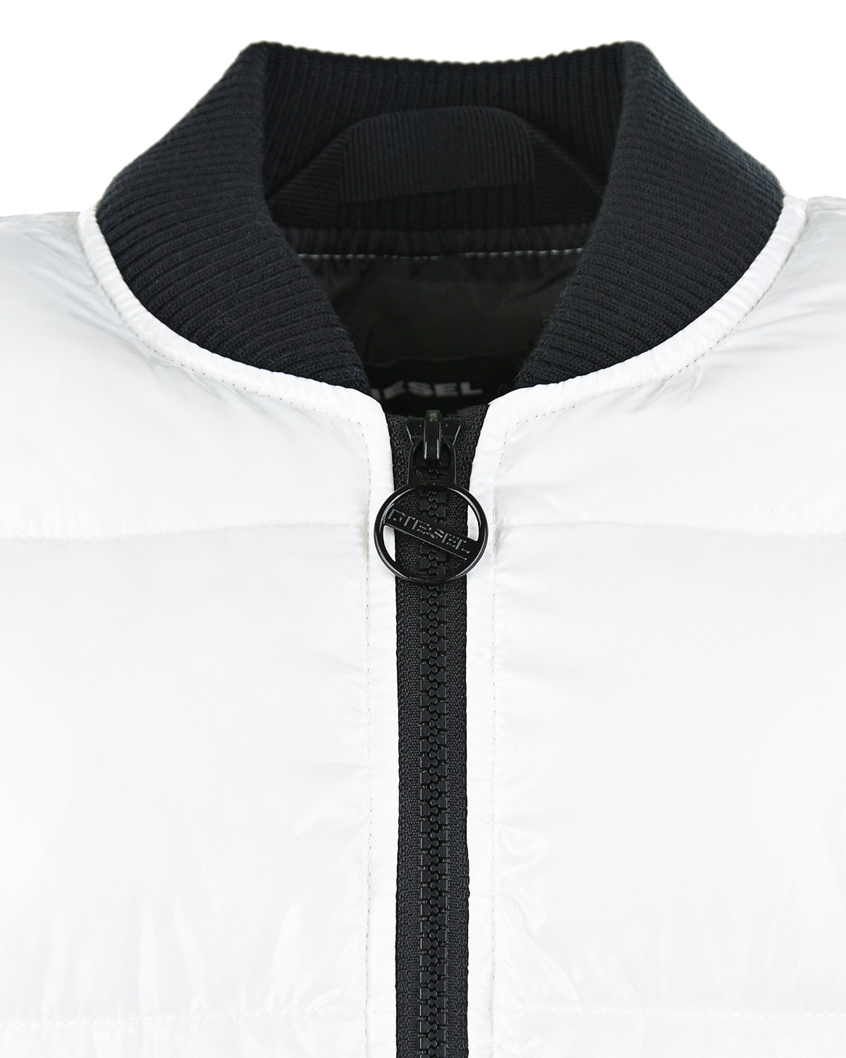 Белая куртка с логотипом Diesel детская, размер 140, цвет белый - фото 3