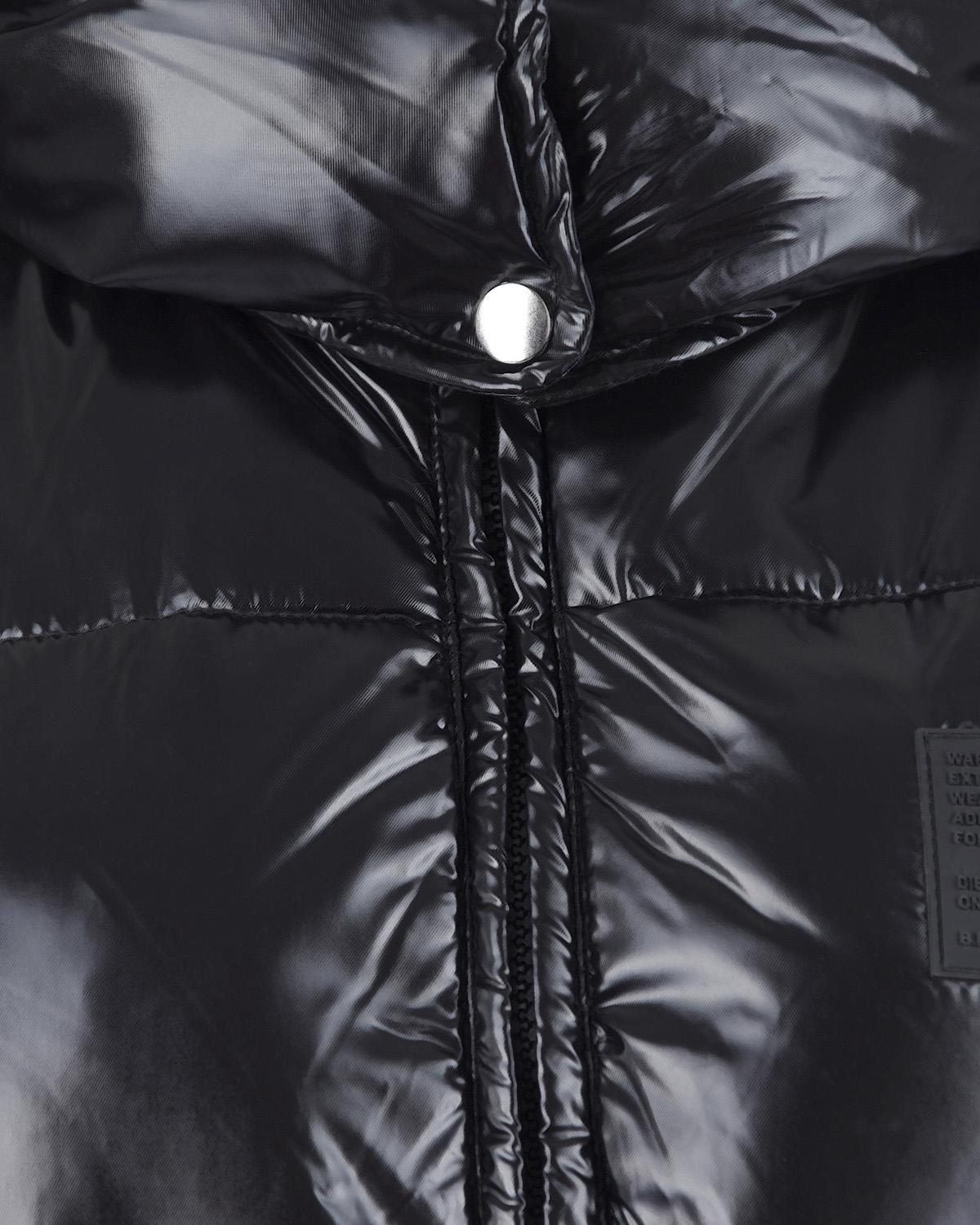 Черное стеганое пальто с капюшоном Diesel детское, размер 116, цвет черный - фото 4