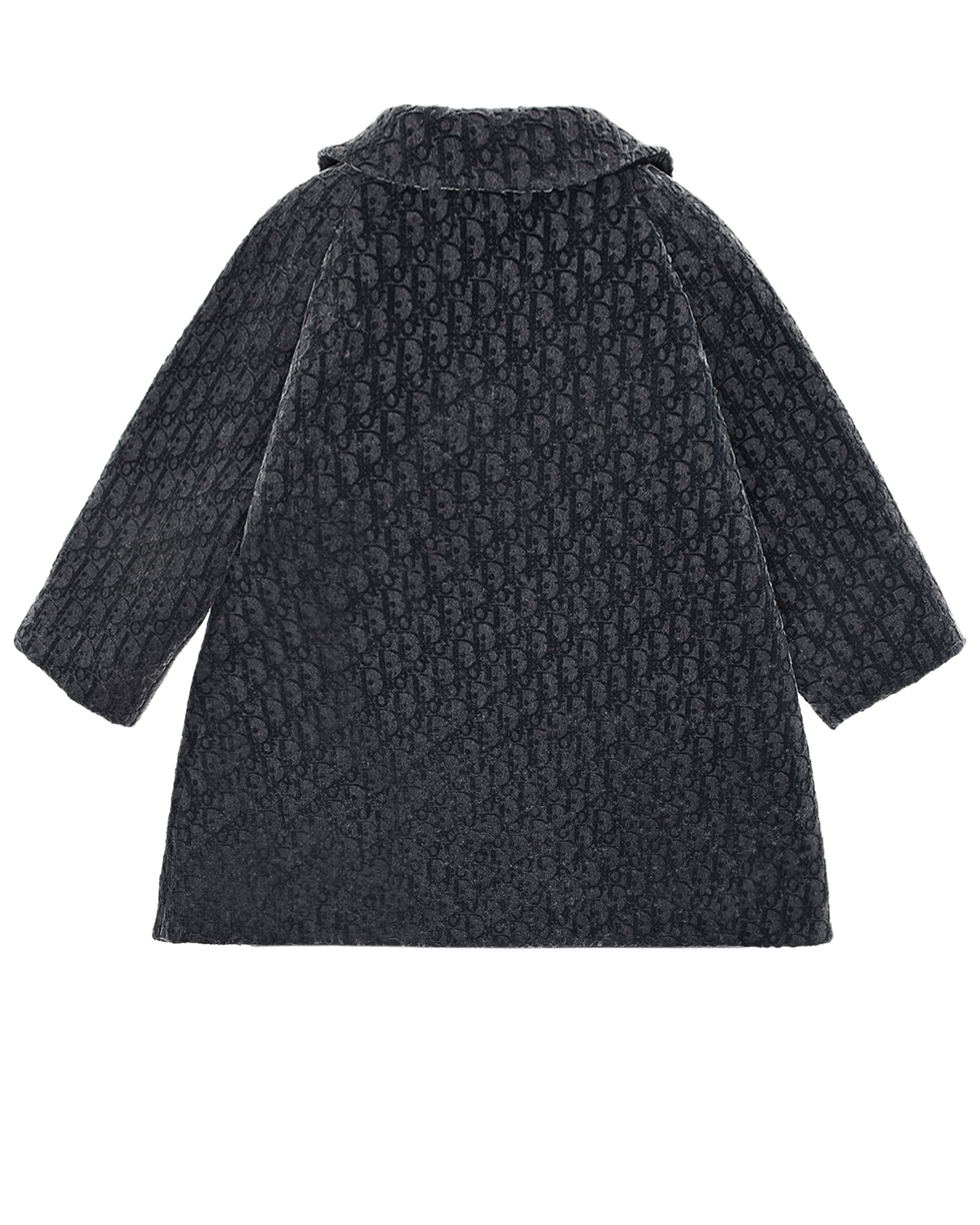 Серое бархатное пальто Dior детское, размер 86, цвет серый - фото 2