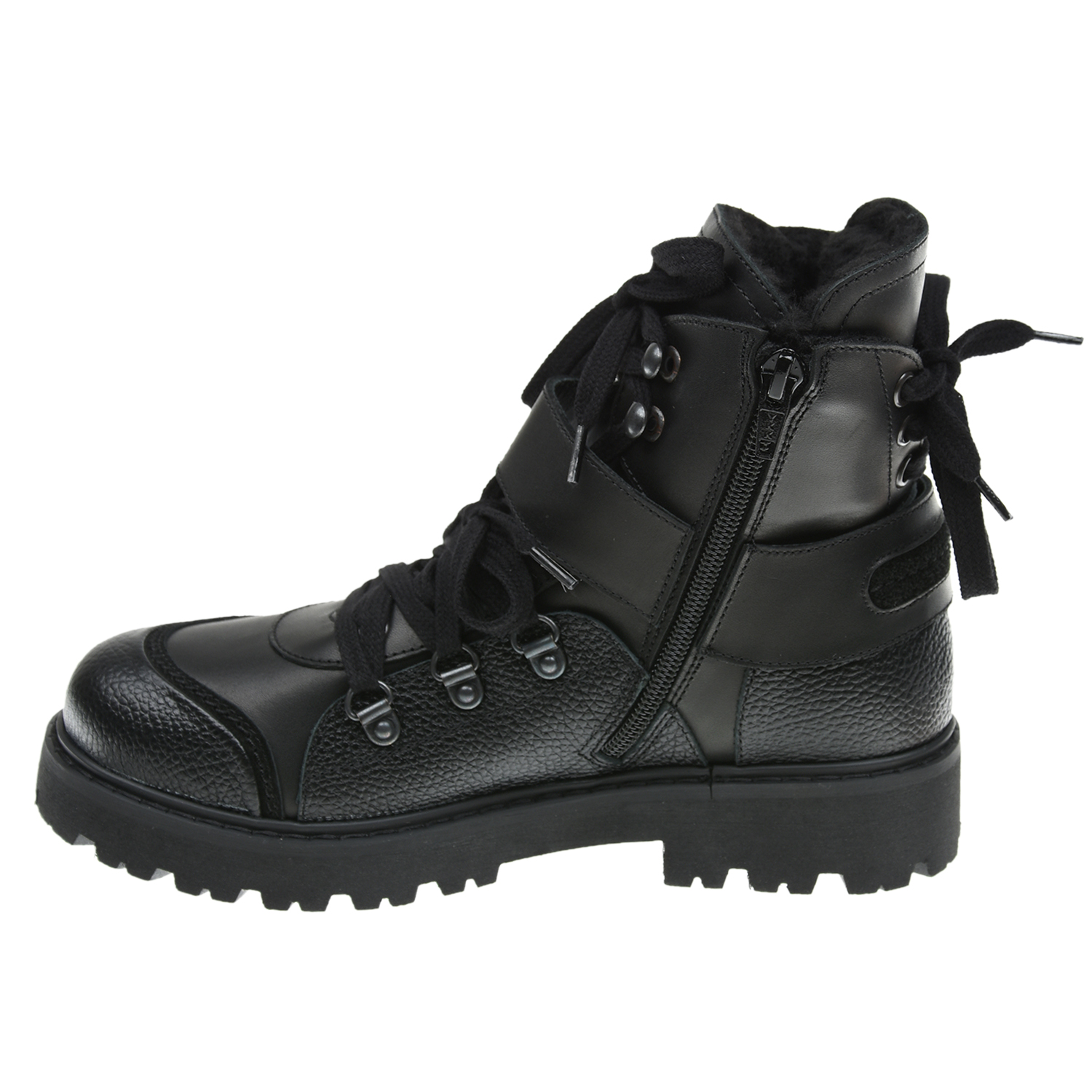Черные ботинки с подкладкой из шерсти Dsquared2 детские, размер 37, цвет черный - фото 4