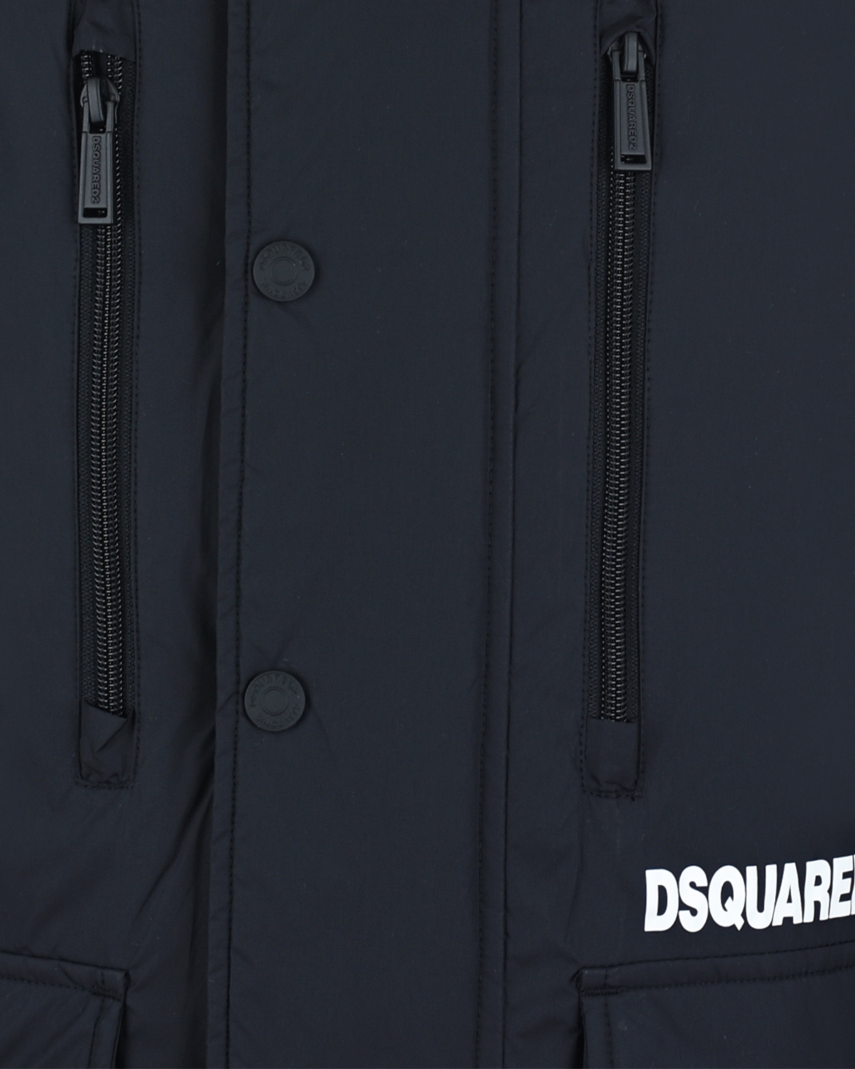 Черная куртка с принтом на спинке Dsquared2 детская, размер 140, цвет серый - фото 4