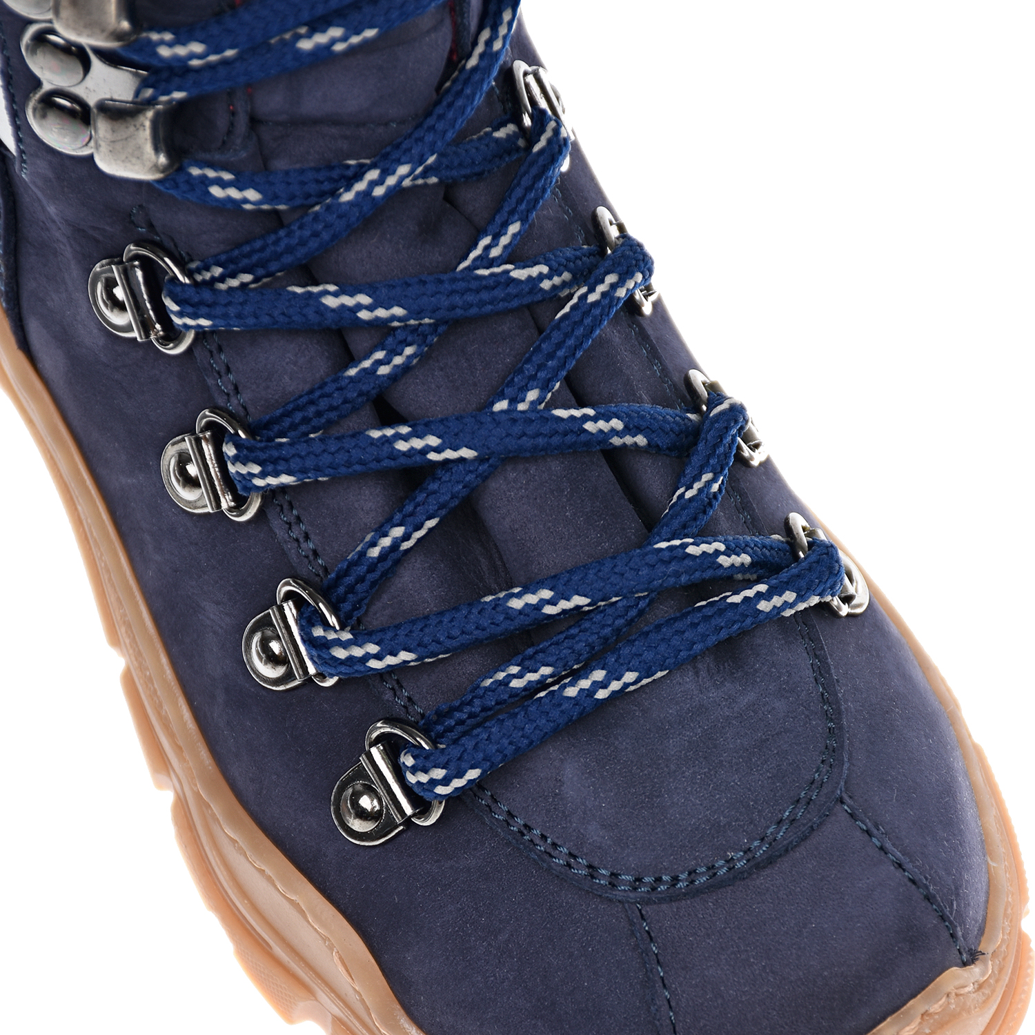 Синие высокие кроссовки Emporio Armani детские, размер 30, цвет хаки - фото 7