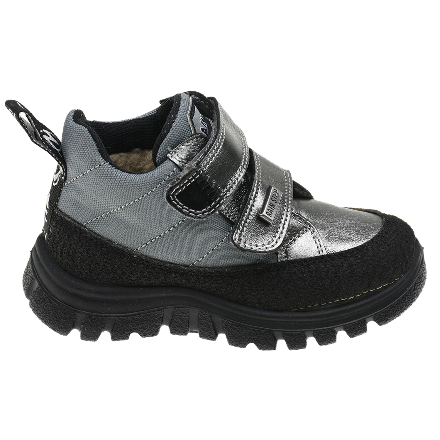 Высокие кроссовки с серебристой отделкой Naturino детские, размер 23, цвет серебристый - фото 2