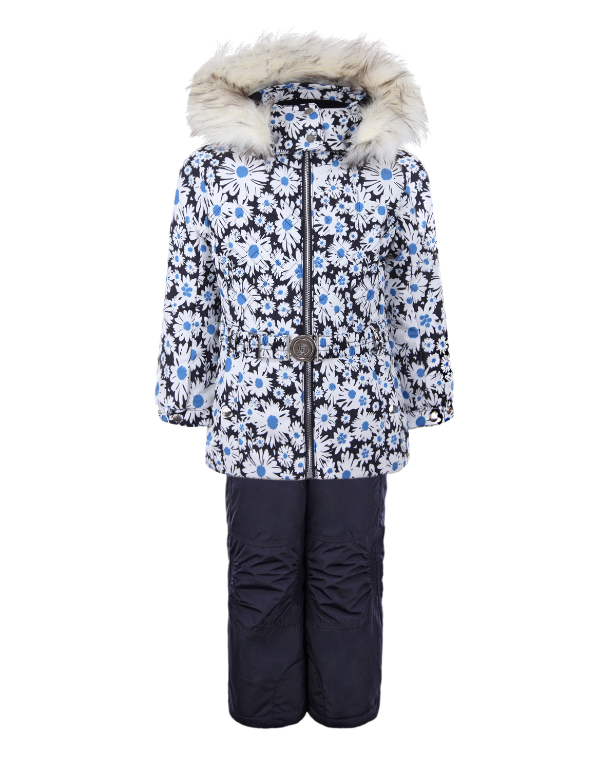 Зимний комплект из куртки и полукомбинезона для девочек Poivre Blanc детский, размер 104, цвет нет цвета