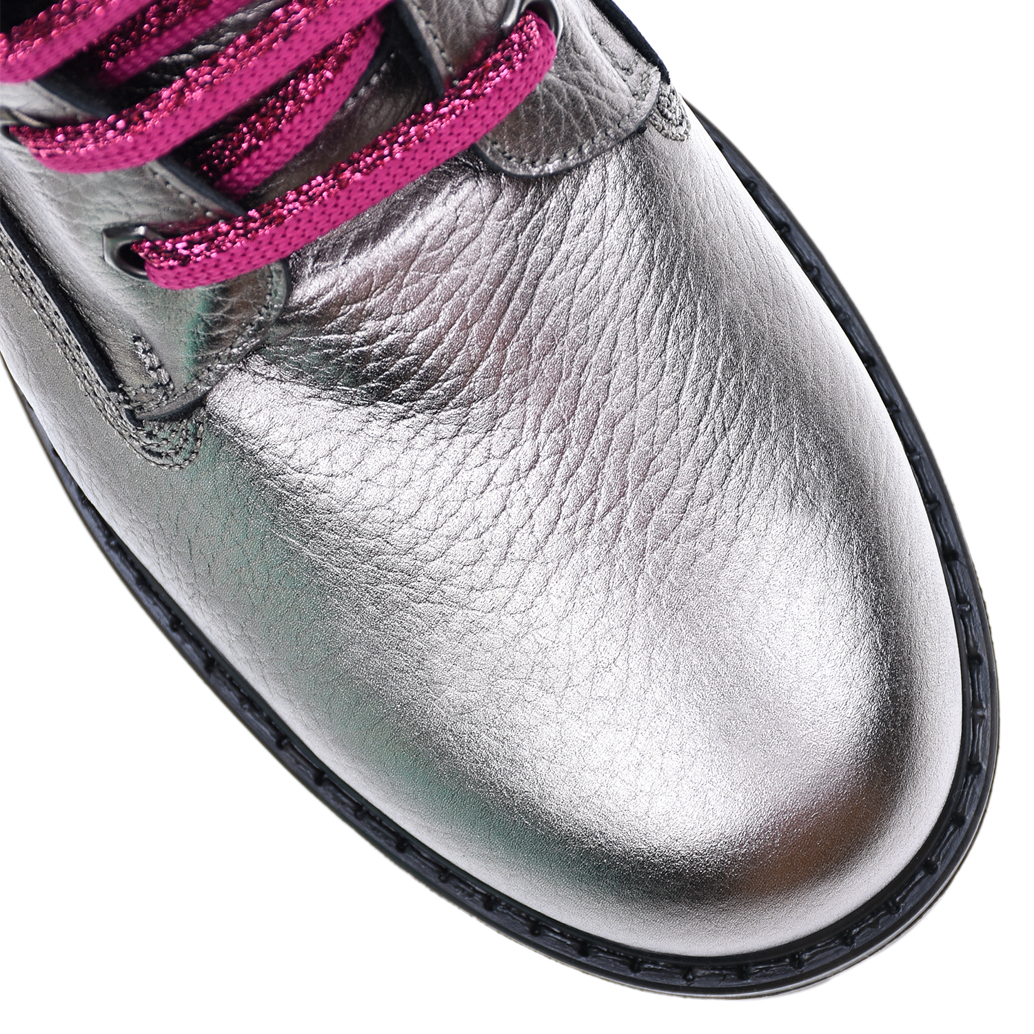 Серебристые ботинки с розовыми шнурками Rondinella детские, размер 27, цвет серебристый - фото 7