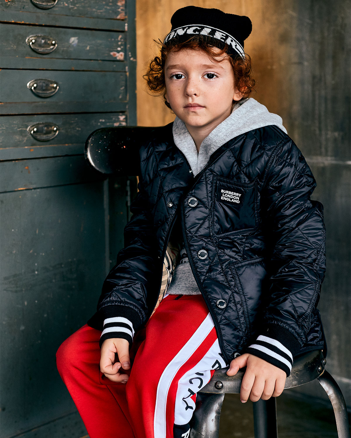Стеганая куртка-бомбер с клетчатой подкладкой Burberry детская, размер 104, цвет черный - фото 2