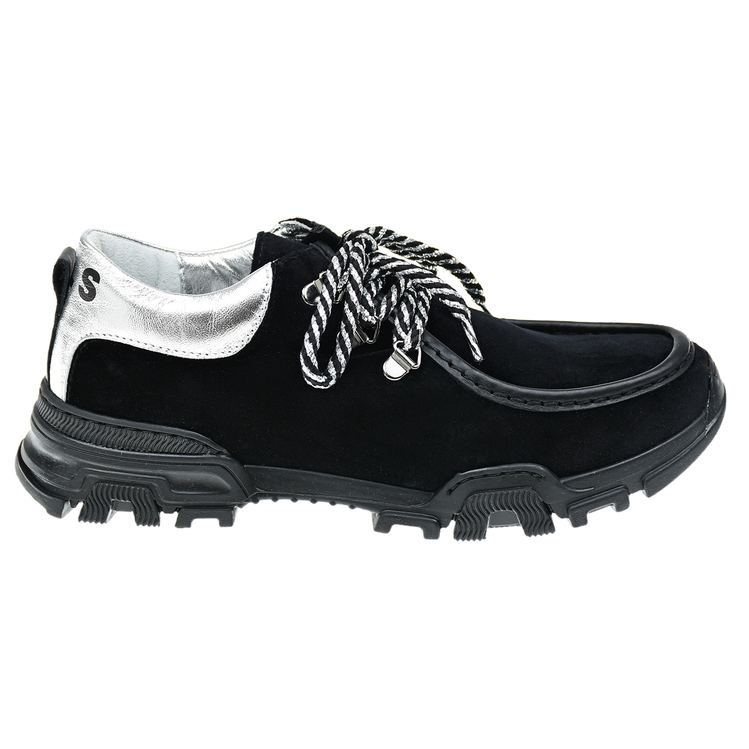 Низкие ботинки для девочек Monnalisa детские, размер 38, цвет черный - фото 2