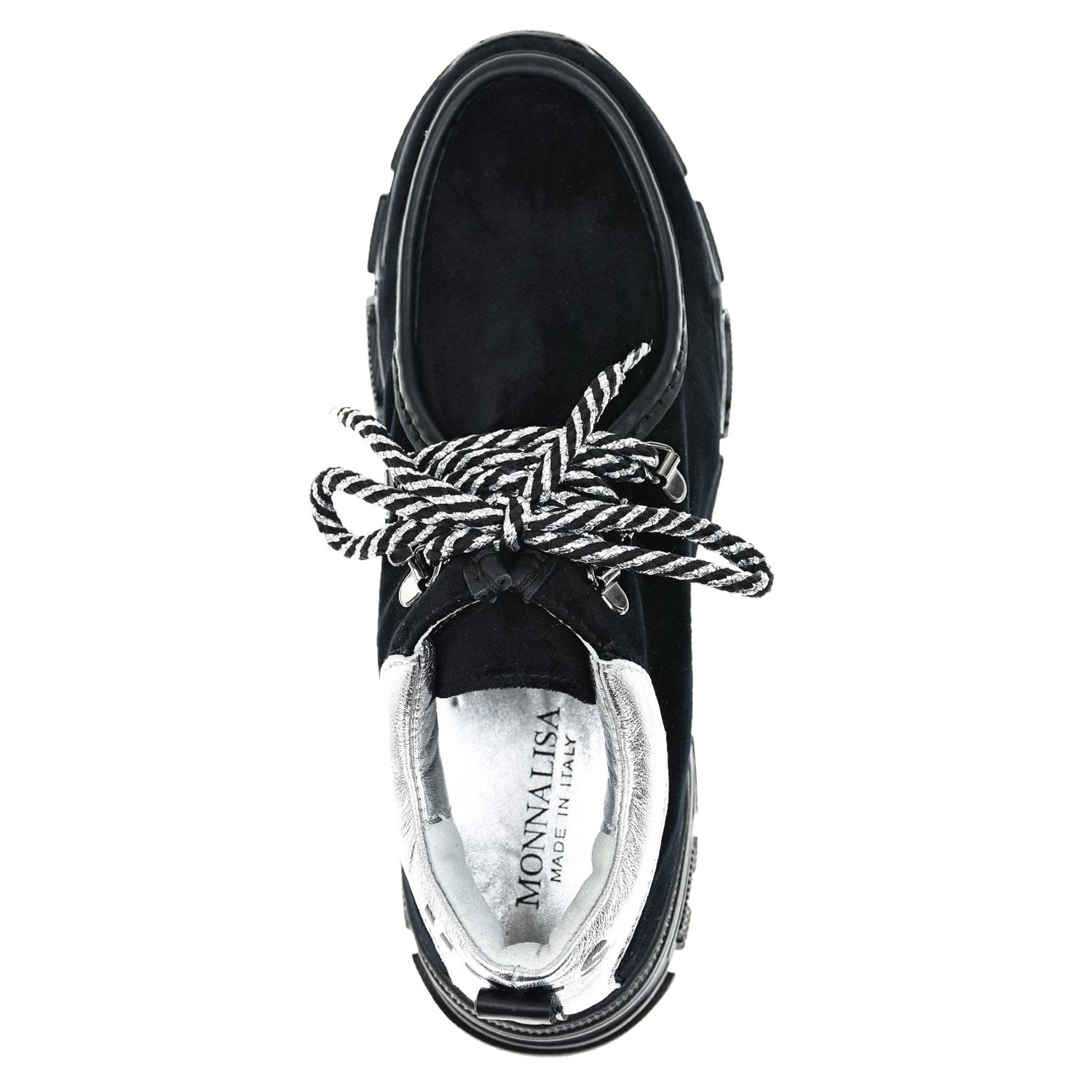 Низкие ботинки для девочек Monnalisa детские, размер 38, цвет черный - фото 4